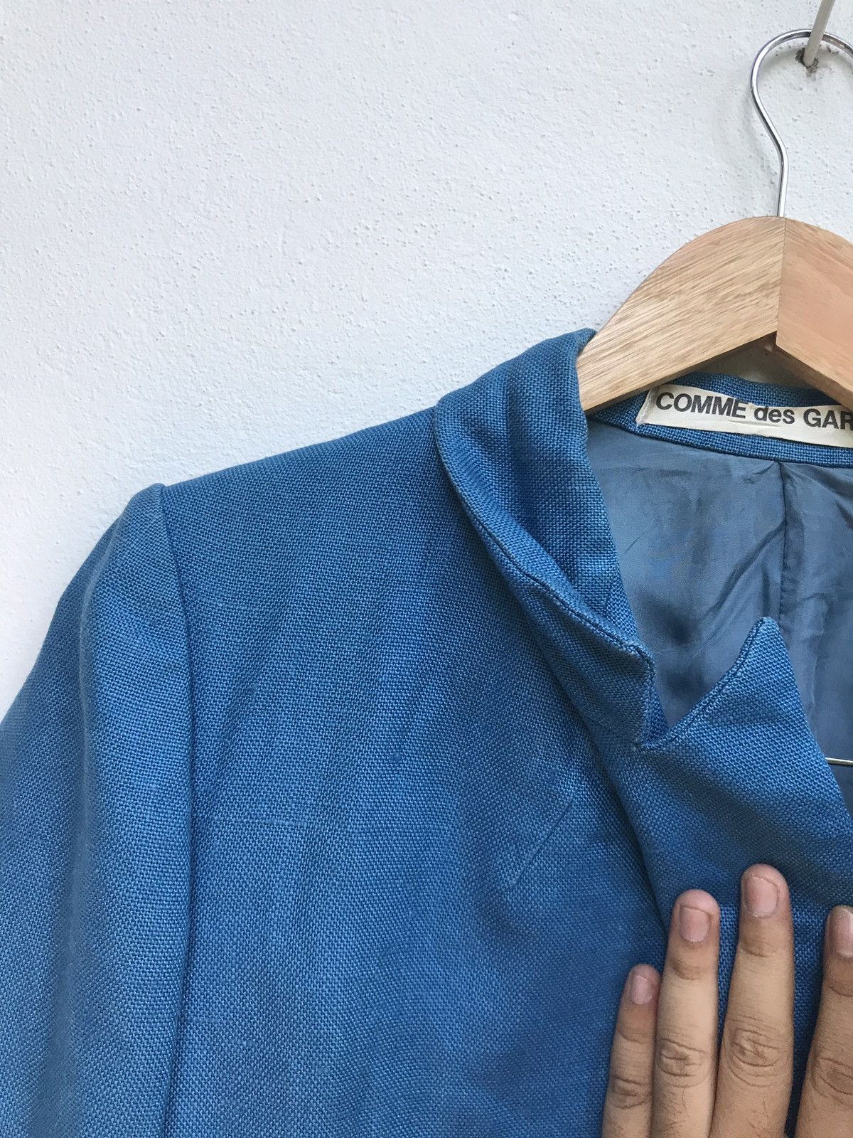 Comme des Garcons Vintage 80s Comme des Garçons Linen Double Breasted Coat Size US S / EU 44-46 / 1 - 16 Thumbnail
