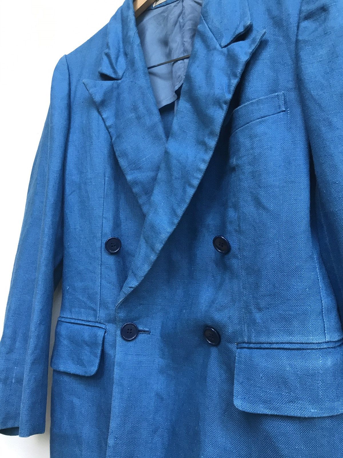 Comme des Garcons Vintage 80s Comme des Garçons Linen Double Breasted Coat Size US S / EU 44-46 / 1 - 4 Thumbnail