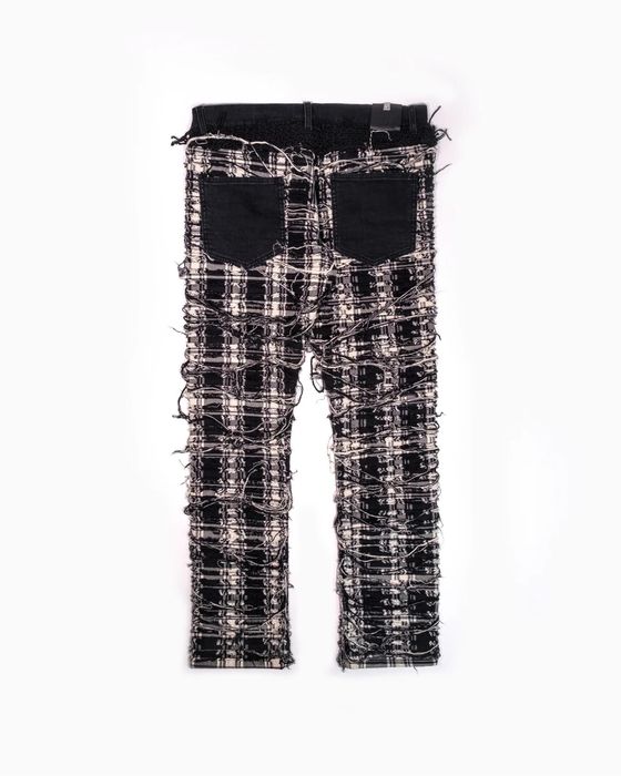 Blackmeans Alyx X Blackmeans Shredded Plaid Jeans Grailed