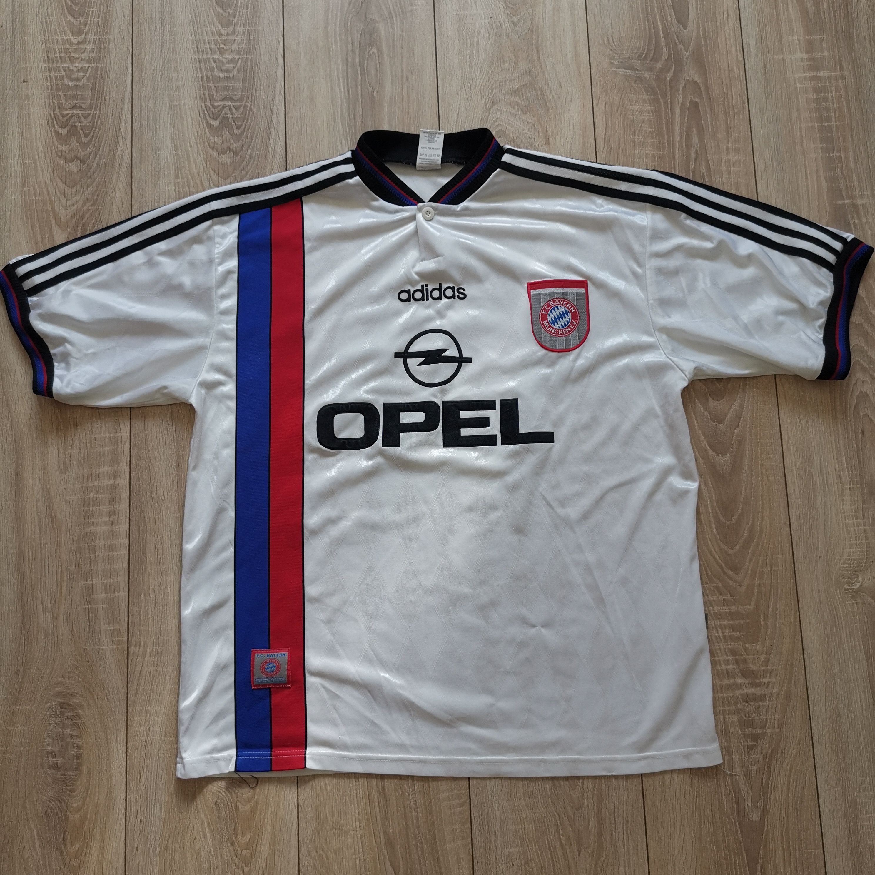 Adidas Adidas Bayern Munich 1995 1996 away soccer jersey football Size US XL / EU 56 / 4 - 1 Thumbnail