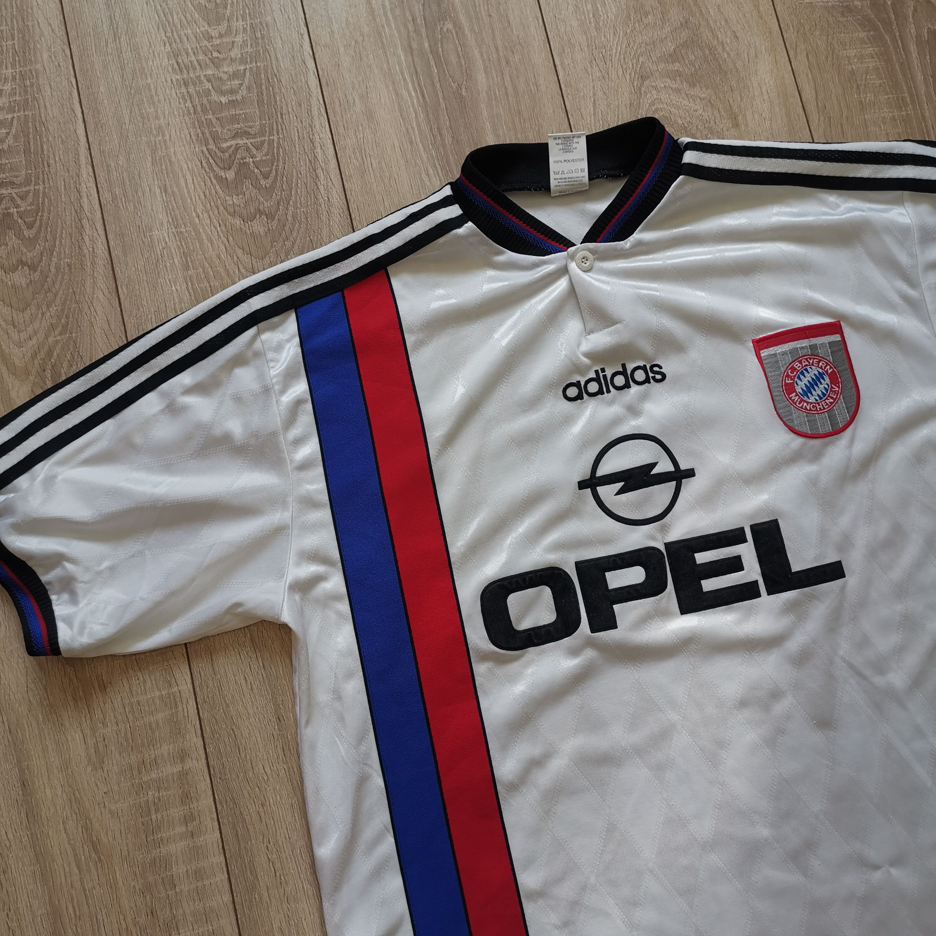 Adidas Adidas Bayern Munich 1995 1996 away soccer jersey football Size US XL / EU 56 / 4 - 5 Thumbnail