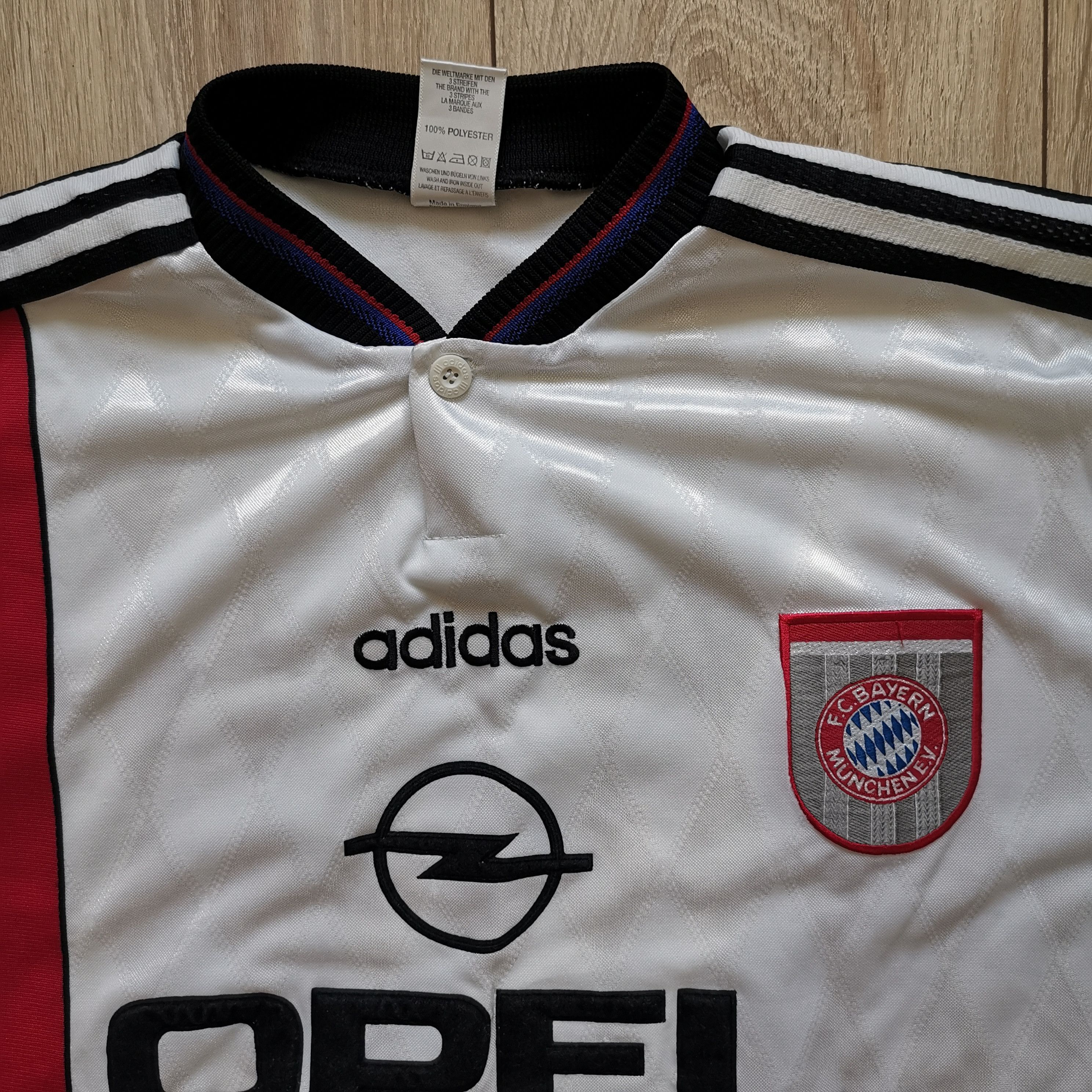 Adidas Adidas Bayern Munich 1995 1996 away soccer jersey football Size US XL / EU 56 / 4 - 3 Thumbnail