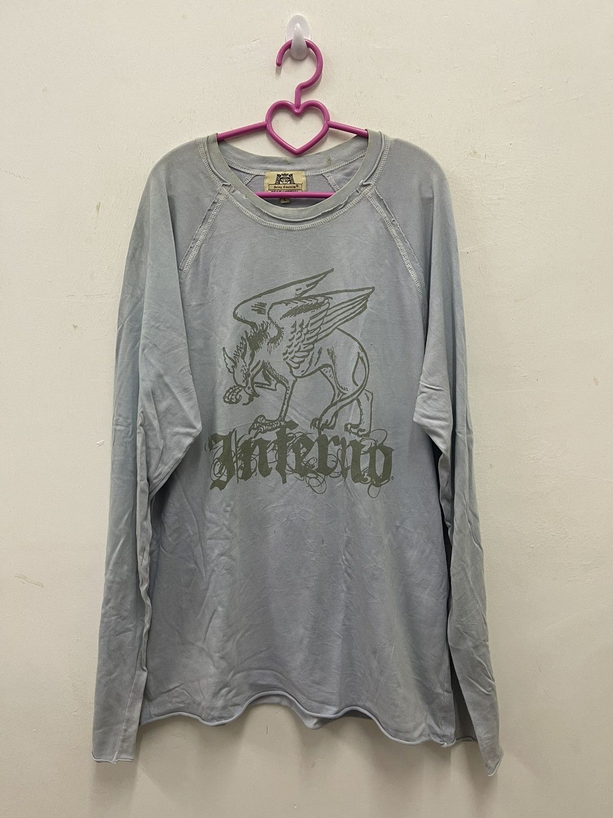 image of Vintage Inferno Juicy Couture Long Sleeve Shirt in Blue, Men's (Size Large)