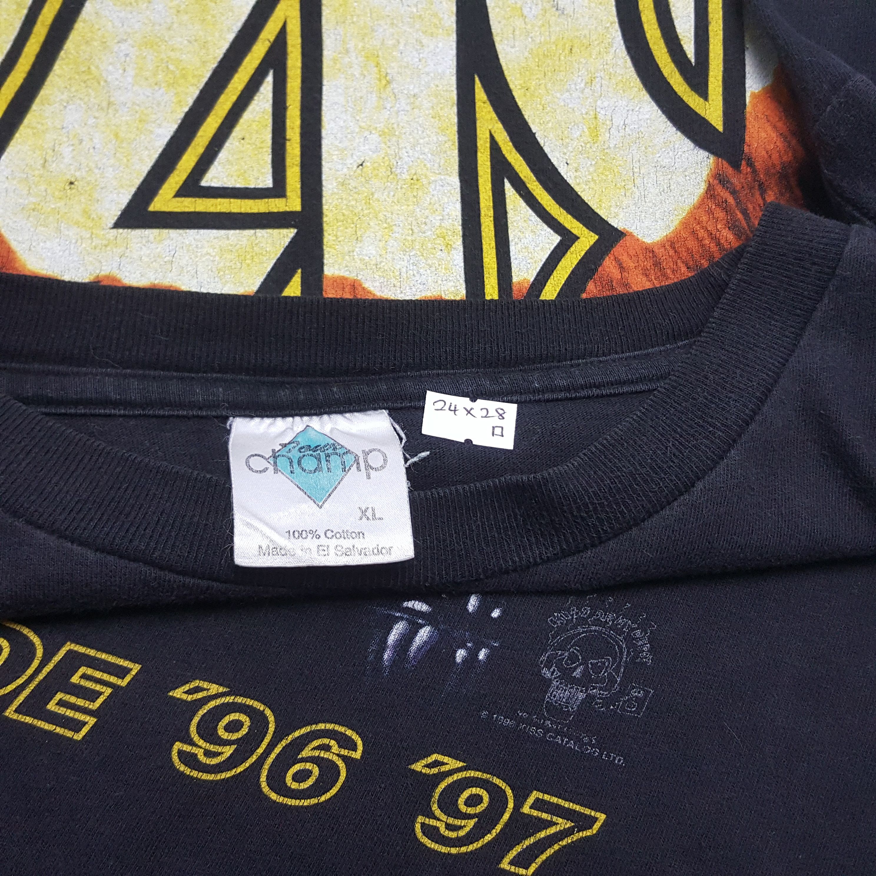 KISS × Vintage Vintage 90's KISS American Rock Band Alive Tour T-Shirt Size US XL / EU 56 / 4 - 3 Thumbnail