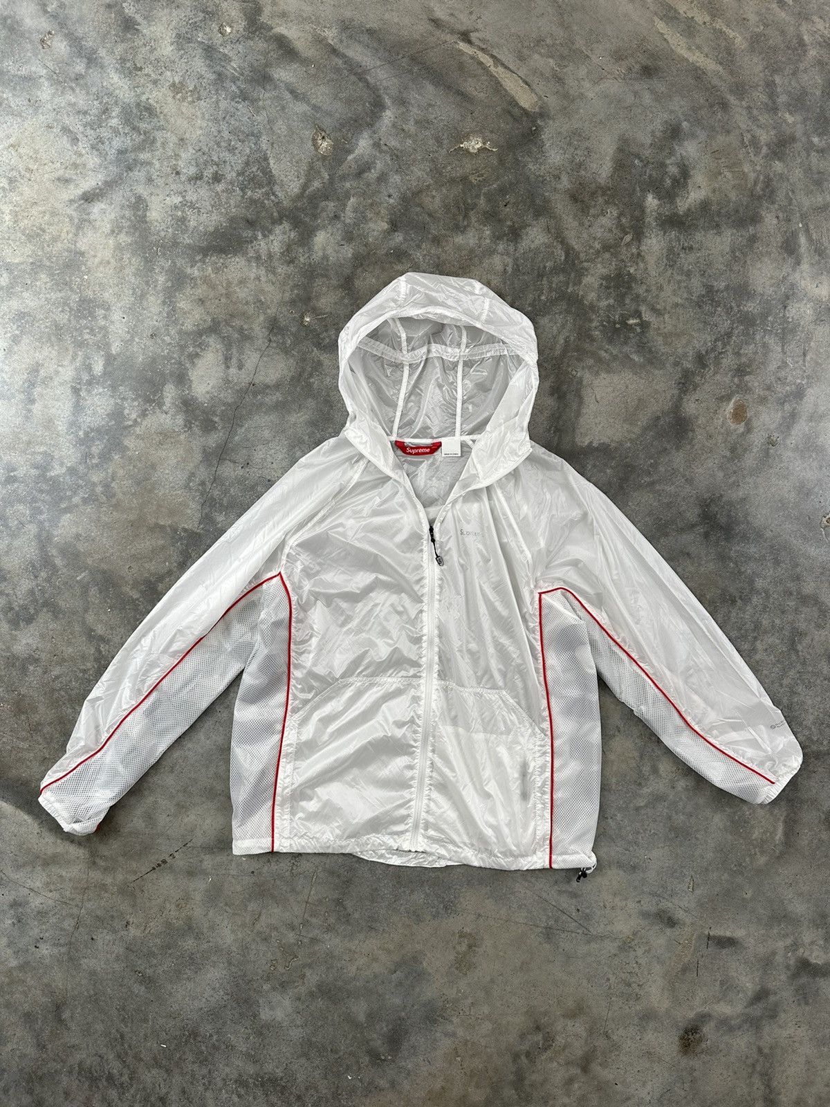 Supreme Supreme Ripstop Hooded Windshell White + Red Box Logo 