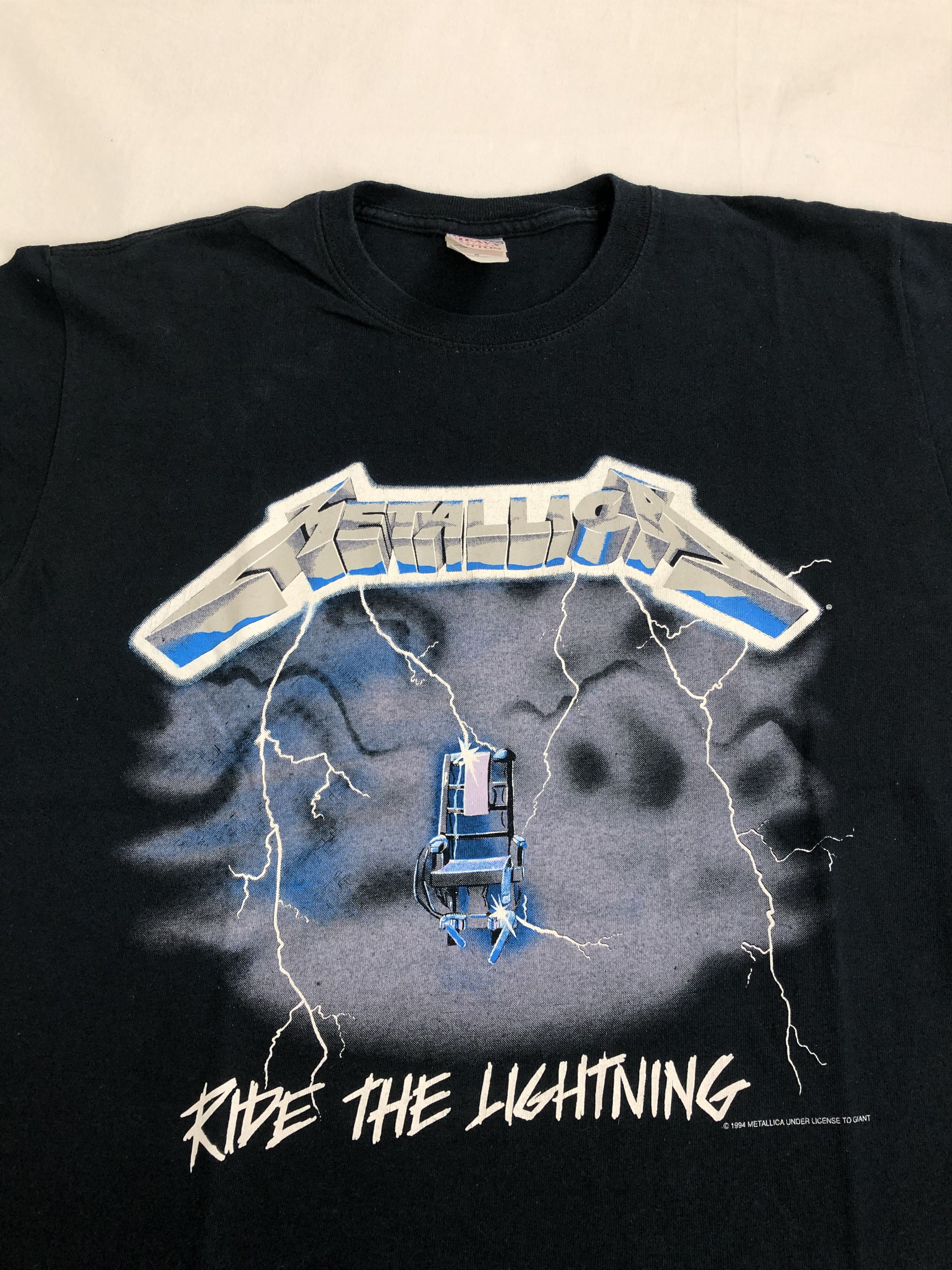 Band Tees Vintage Metallica Ride The Lightning 1994 Reprint Size US M / EU 48-50 / 2 - 3 Thumbnail