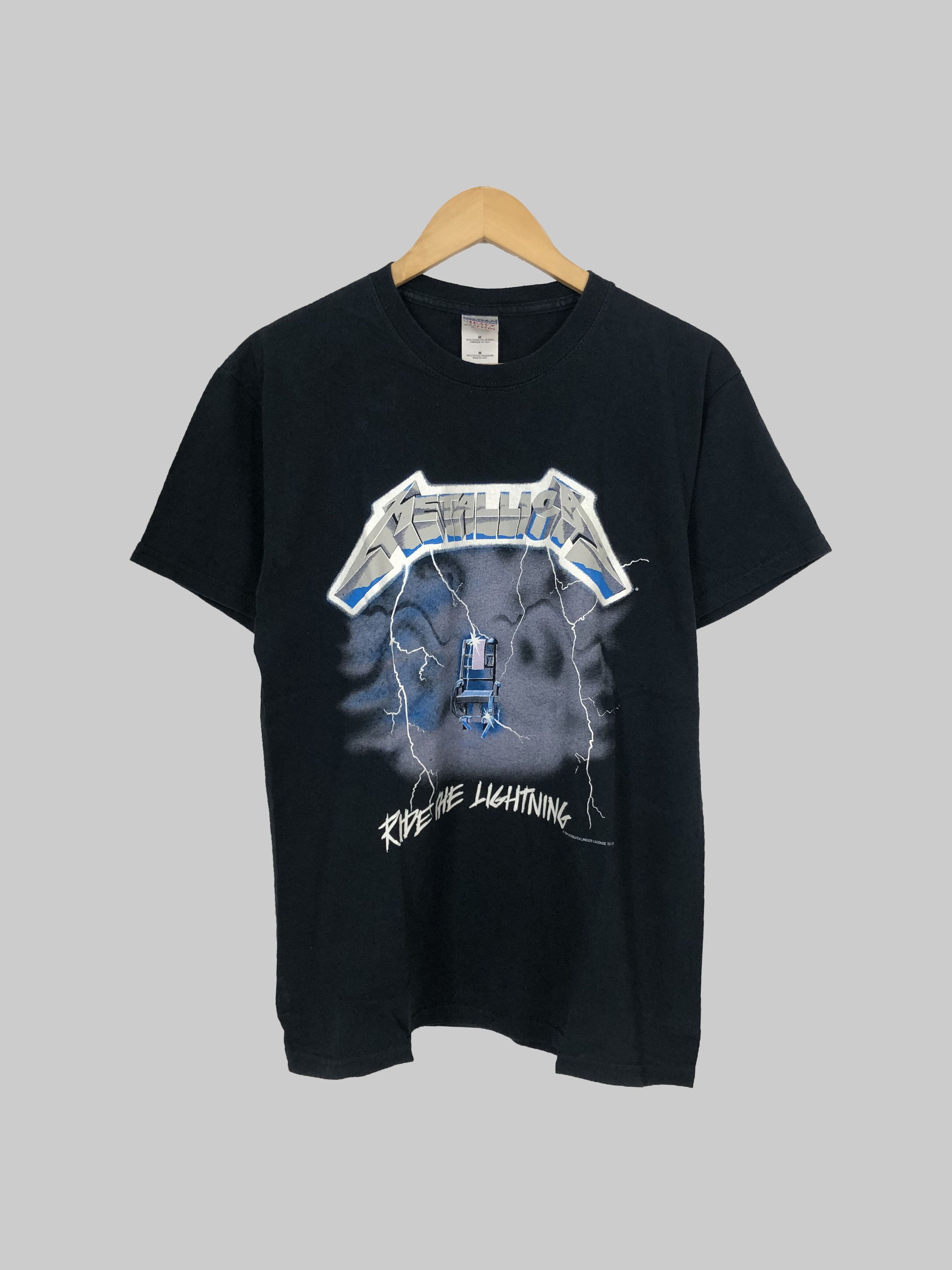 Band Tees Vintage Metallica Ride The Lightning 1994 Reprint Size US M / EU 48-50 / 2 - 1 Thumbnail