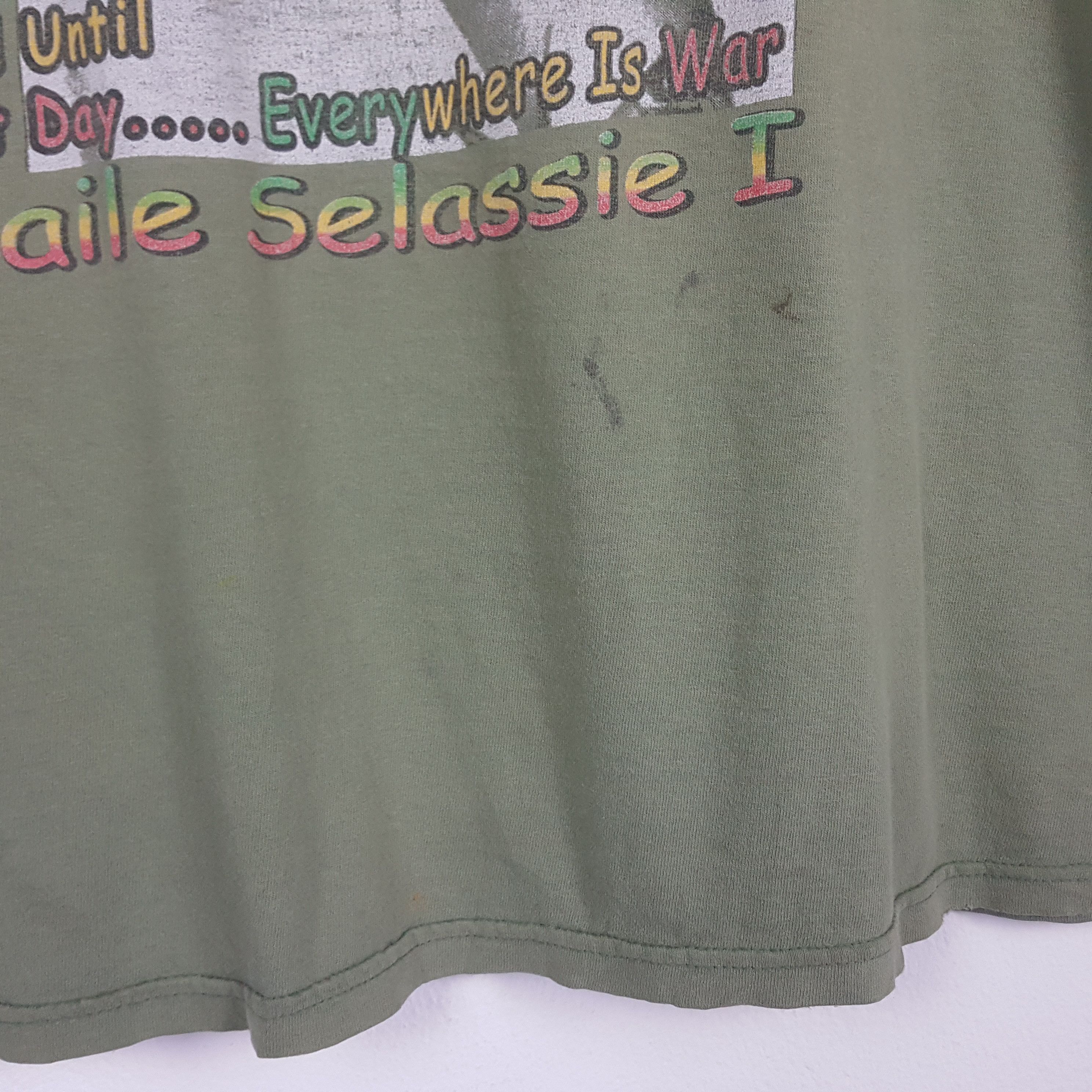 Rap Tees × Vintage Vintage HAILE SELASSIE I Emperor of Ethiopia about WAR Tees Size US XXL / EU 58 / 5 - 2 Thumbnail