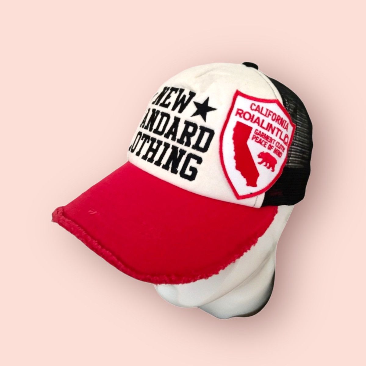 Japanese Brand 🔥NEW STANDARD CLOTHING🔥 DISTRESSED TRUCKER SNAPBACK Size ONE SIZE - 8 Thumbnail