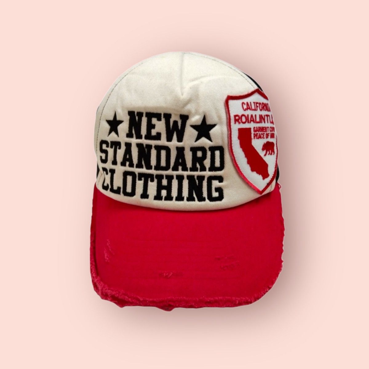 Japanese Brand 🔥NEW STANDARD CLOTHING🔥 DISTRESSED TRUCKER SNAPBACK Size ONE SIZE - 14 Thumbnail