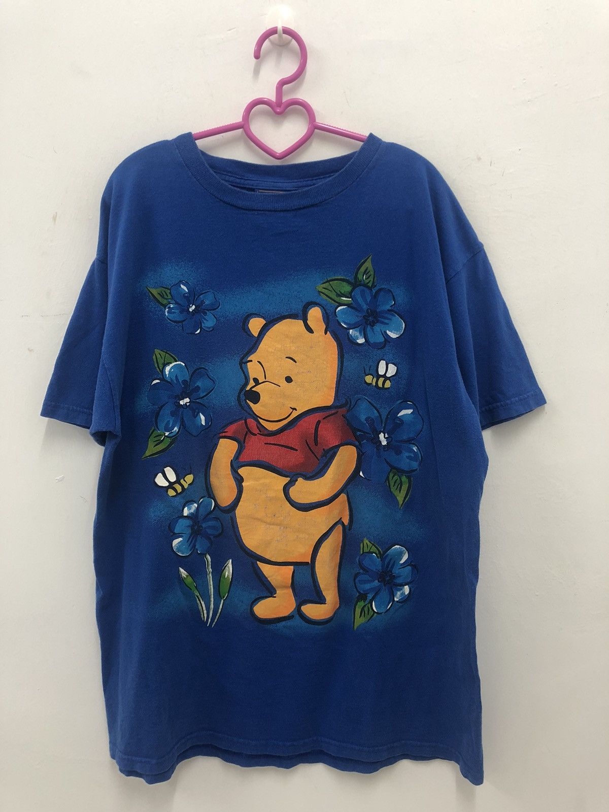 image of Cartoon Network x Disney Vintage Winnie The Pooh Disney Jerry Leigh Cartoon Shirt in Blue (Size Lar