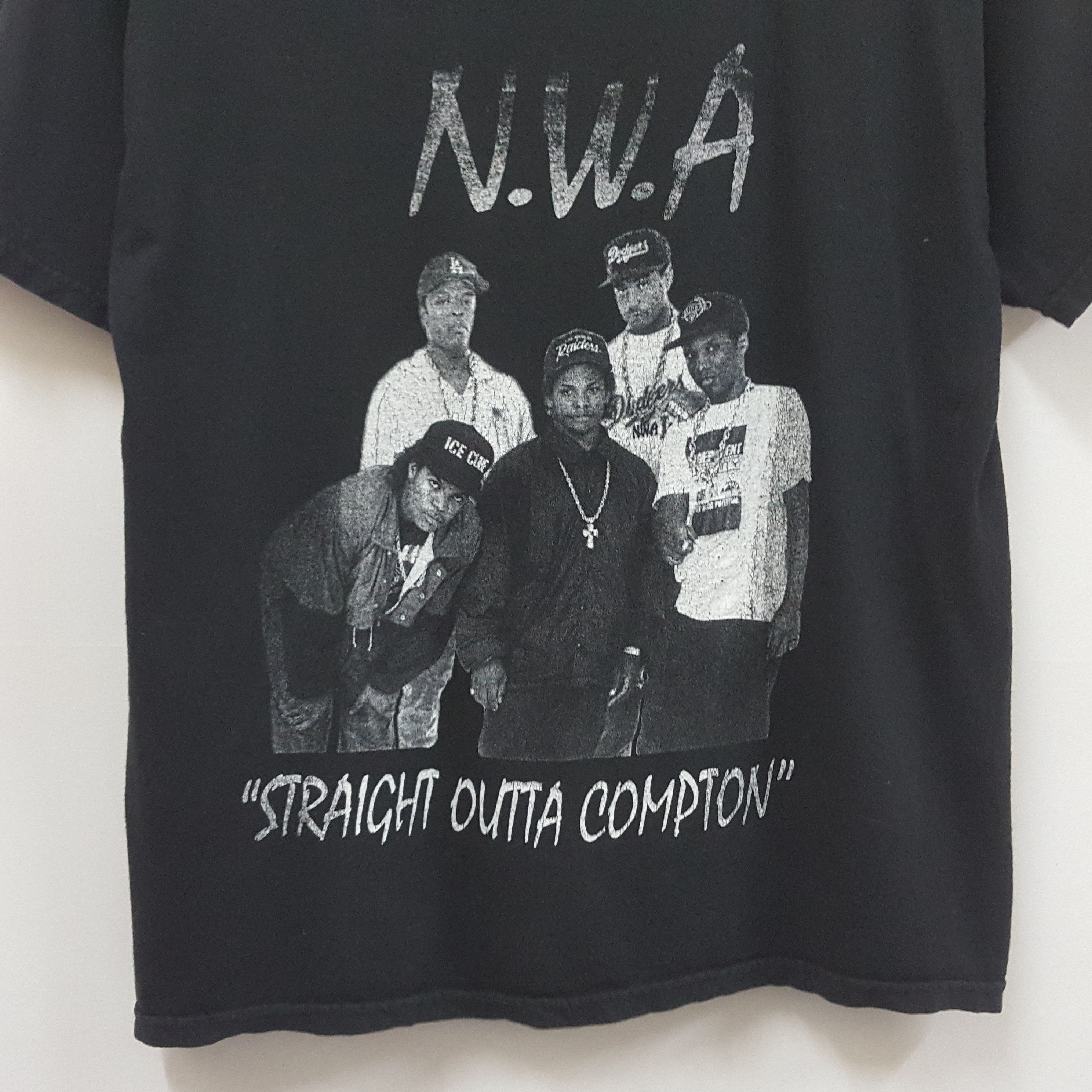 Death Row Records × Rap Tees × Vintage Vintage N.W.A ICE CUBE MC REEN EAZY-E YELLA DR.DRE t-shirt Size US M / EU 48-50 / 2 - 2 Thumbnail