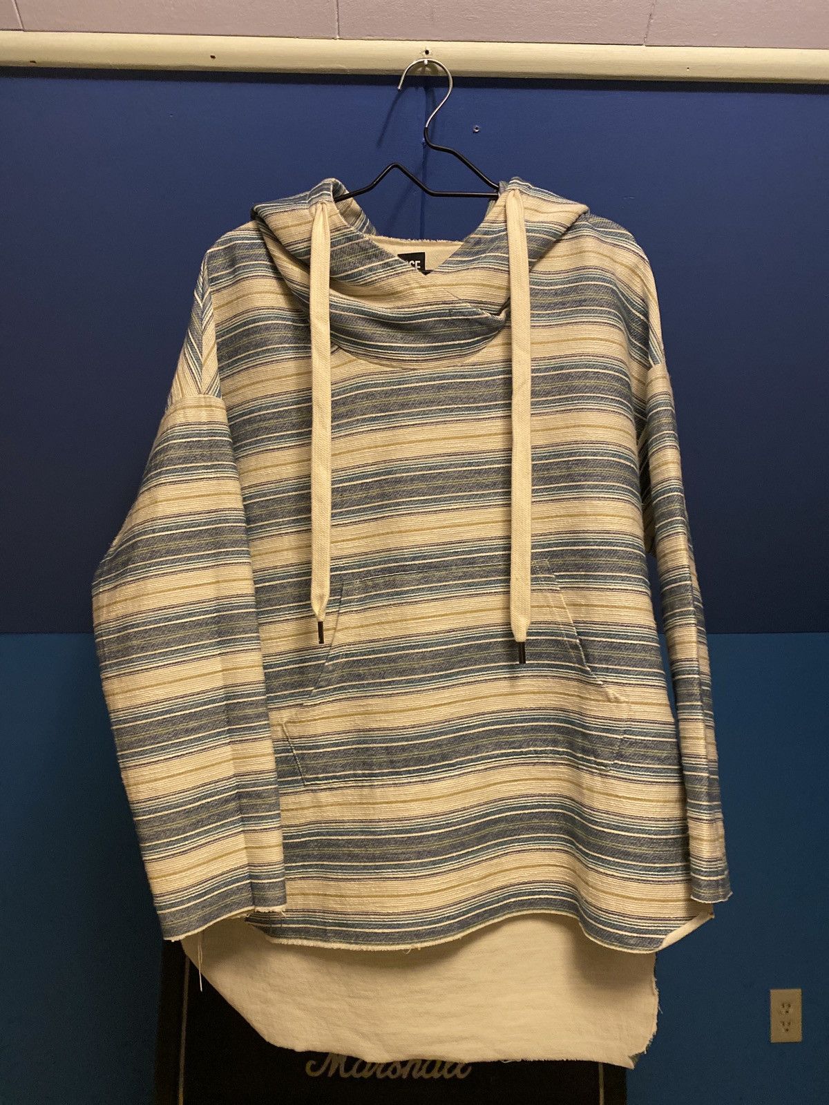 Oversized Raw-Edge Baja Hoodie