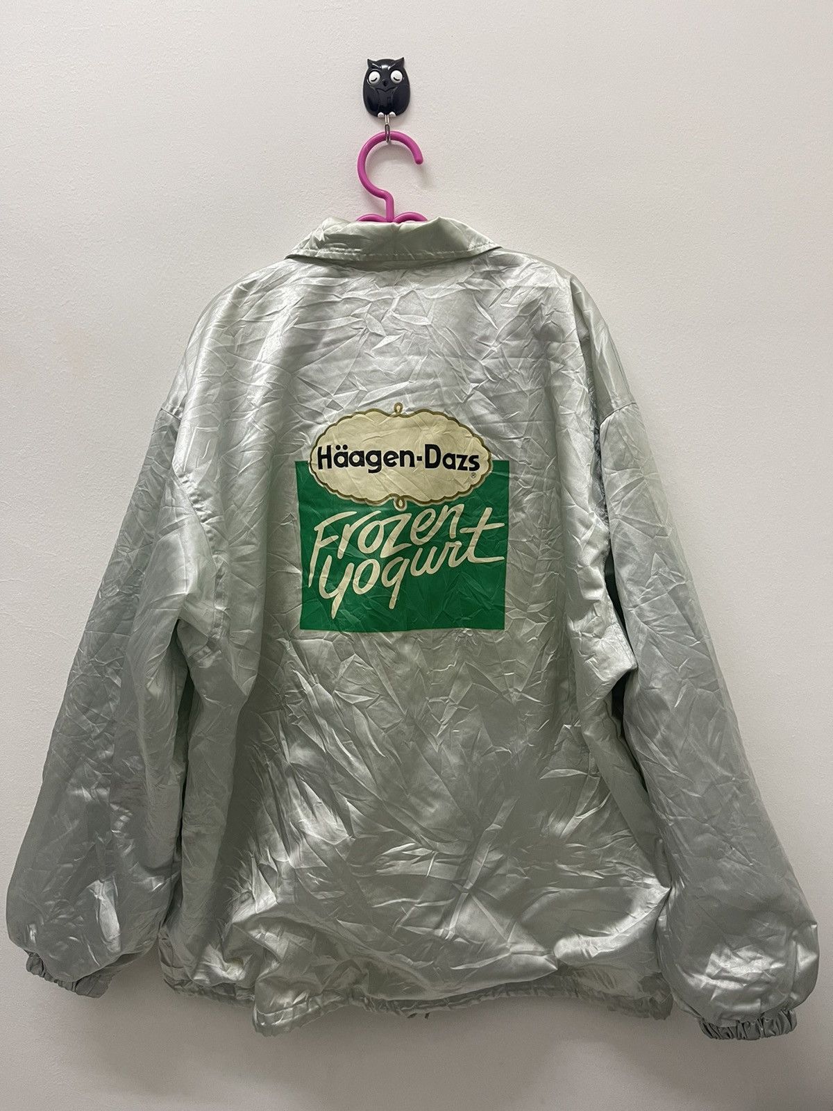 image of Retro Jacket Vintage Haagen Dazs Promo Jacket in Silver, Men's (Size Large)