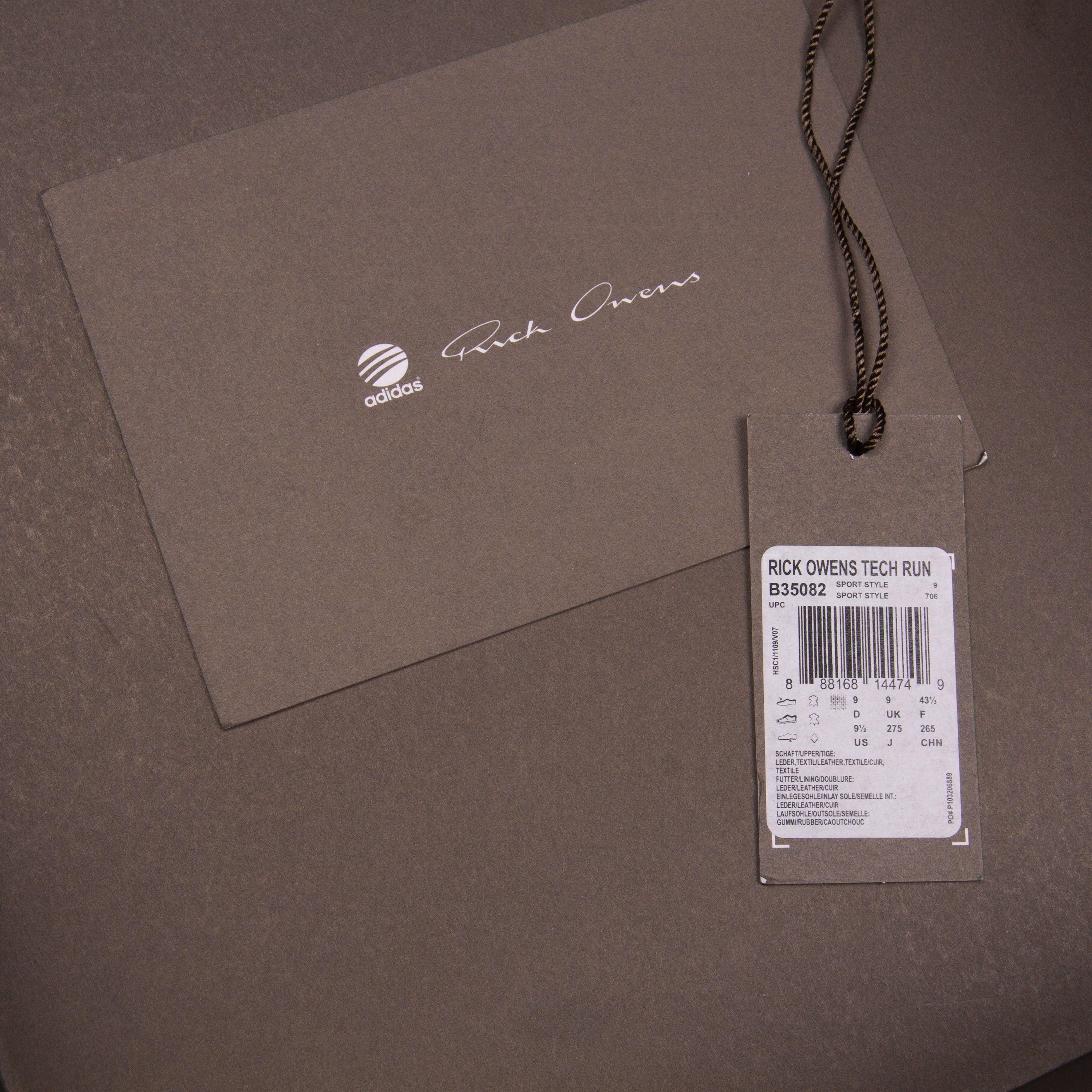 Adidas × Rick Owens RICK OWENS x ADIDAS BLACK TECH RUNNER Size US 9.5 / EU 42-43 - 7 Thumbnail