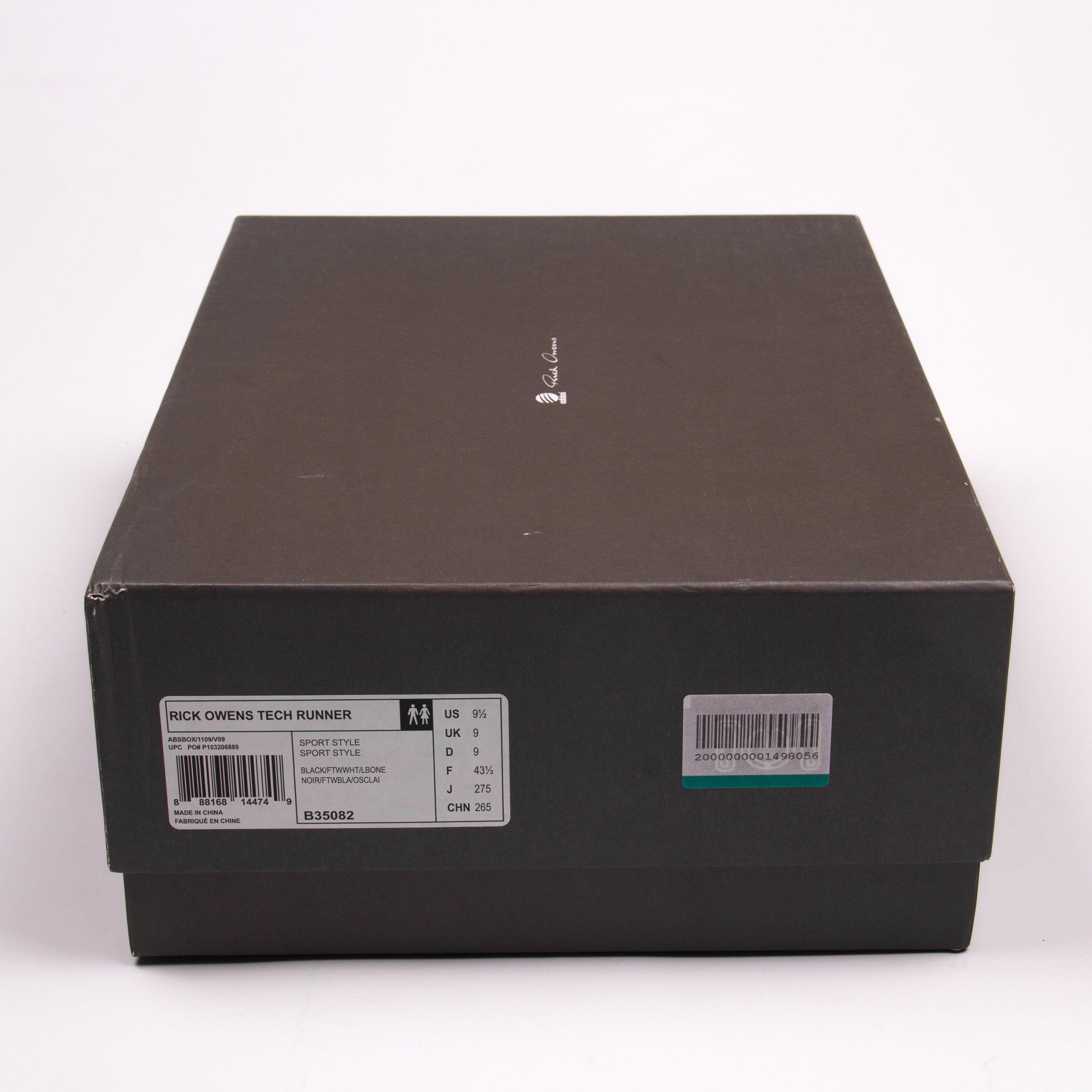 Adidas × Rick Owens RICK OWENS x ADIDAS BLACK TECH RUNNER Size US 9.5 / EU 42-43 - 6 Thumbnail