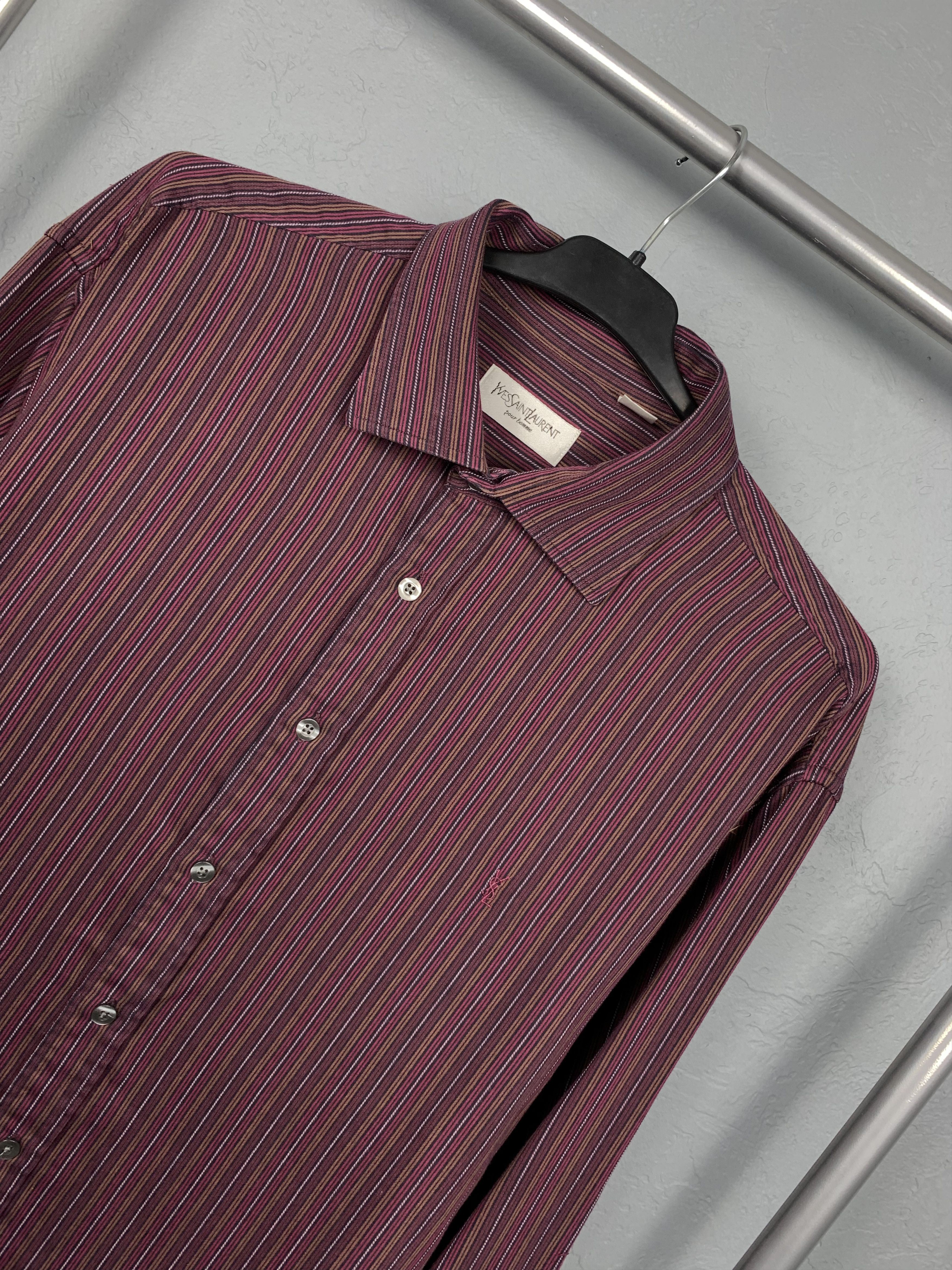 Yves Saint Laurent Yves Saint Laurent YSL Mens Long Sleeve Shirt Size US XL / EU 56 / 4 - 2 Thumbnail