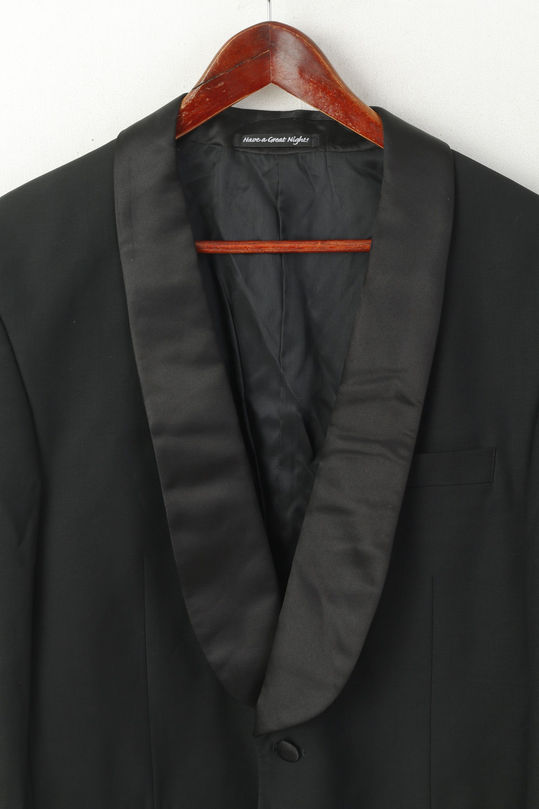 Vintage Piet Zoomers Men 25 40 Blazer Black Single Breasted 6134 Size 40R - 2 Thumbnail