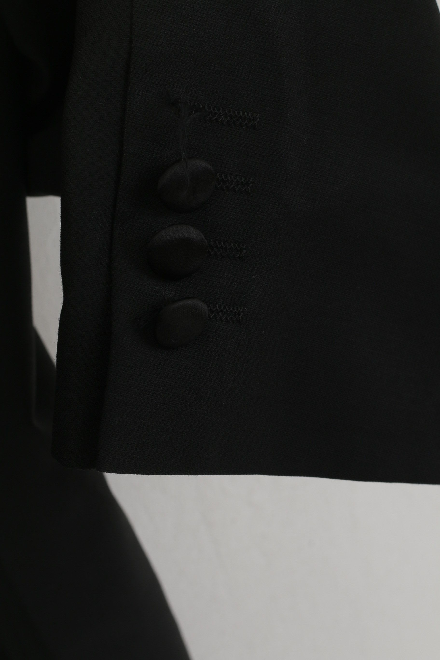 Vintage Piet Zoomers Men 25 40 Blazer Black Single Breasted 6134 Size 40R - 7 Thumbnail