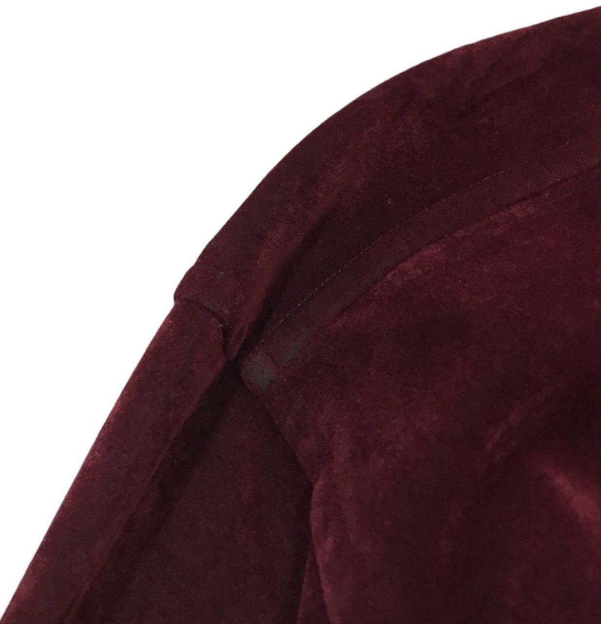 5351 POUR LES HOMMES Burgundy Velvet Shirt Size US M / EU 48-50 / 2 - 7 Thumbnail
