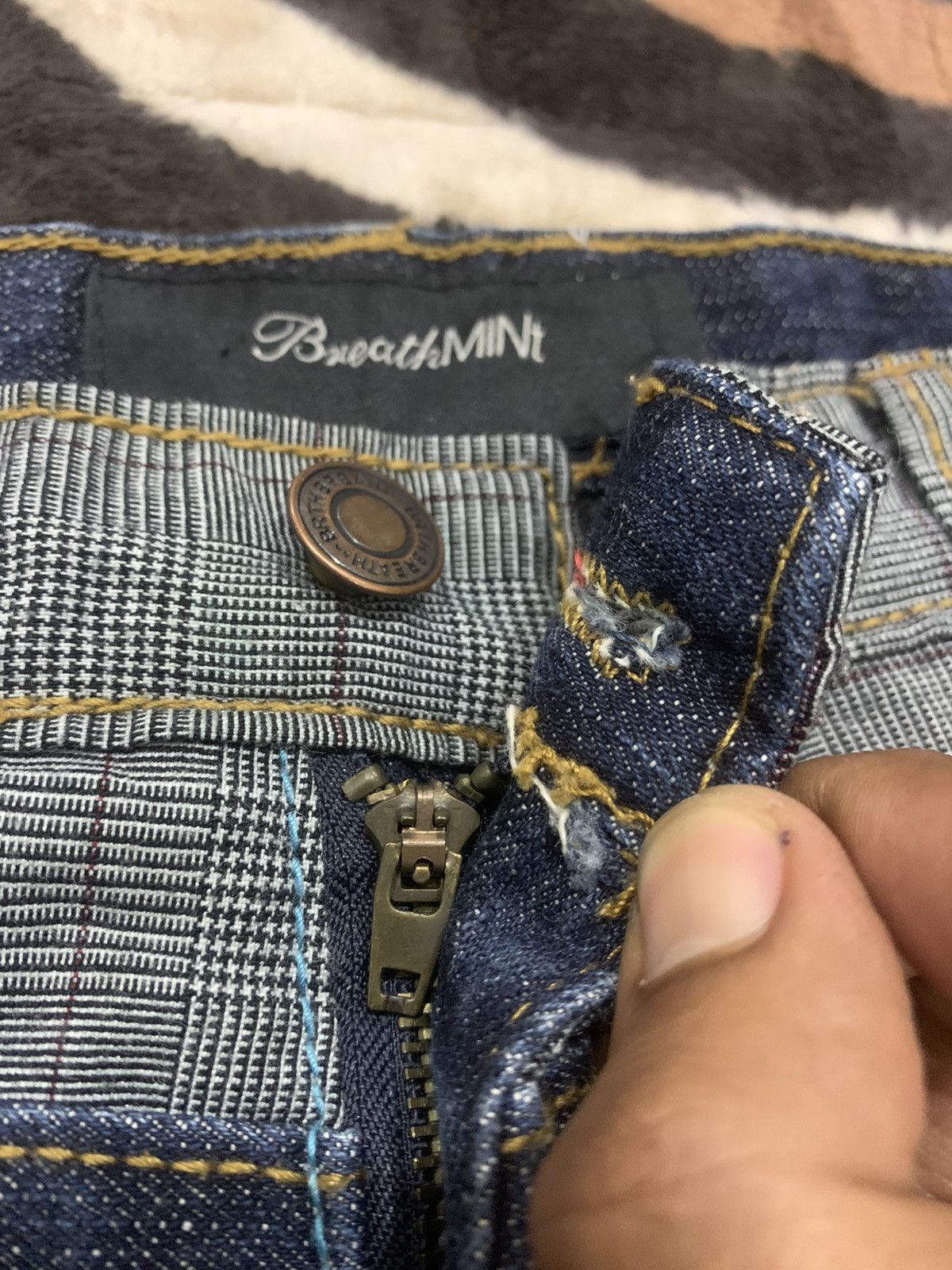 Designer × Japanese Brand × Seditionaries BREATH MINT Glen Plaid Double Waist Multipocket Denim Jeans Size US 33 - 10 Thumbnail