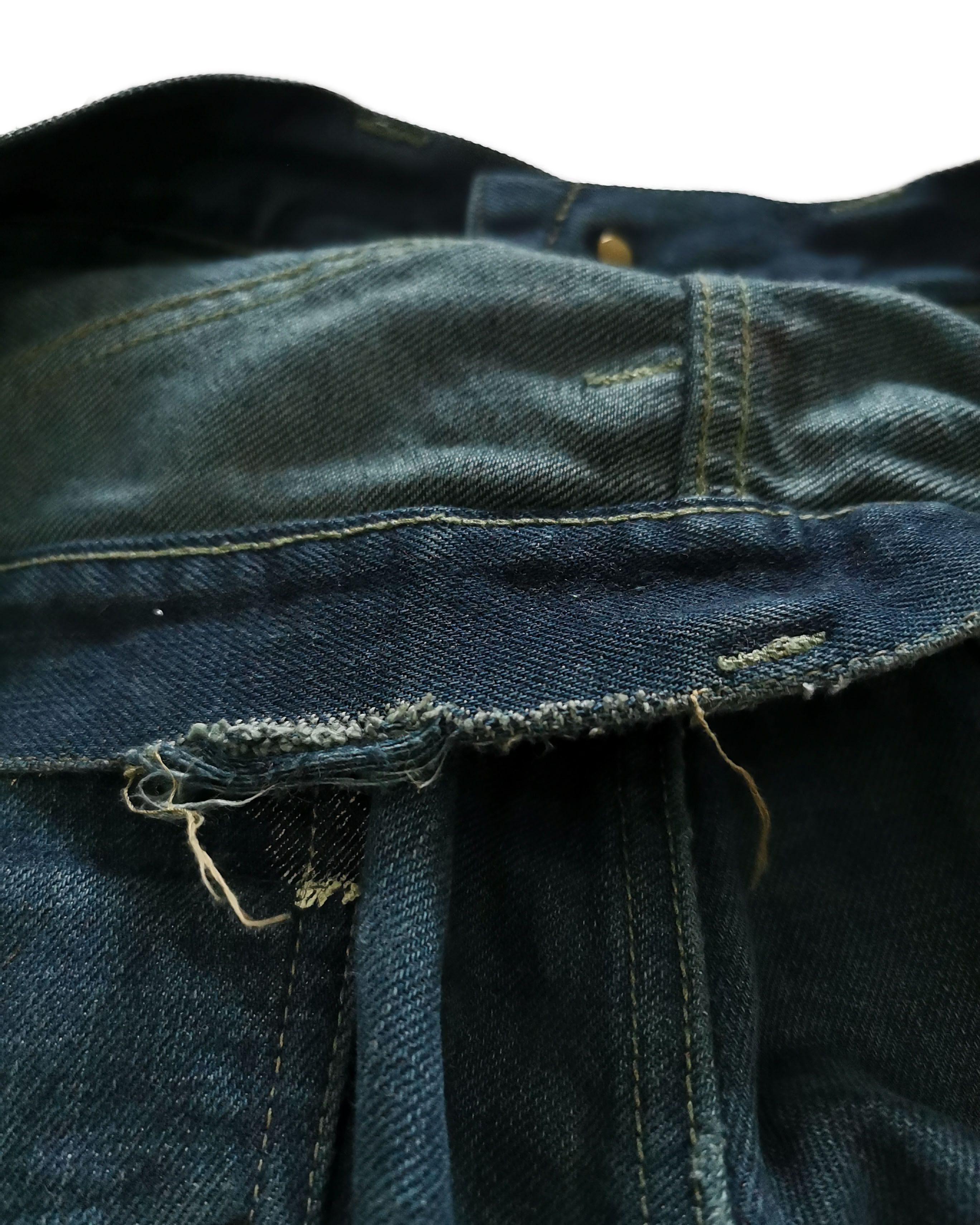 Evisu × Japanese Brand Vintage Evis Distressed Denim Re-dye Selvedge Jeans Size US 30 / EU 46 - 16 Thumbnail