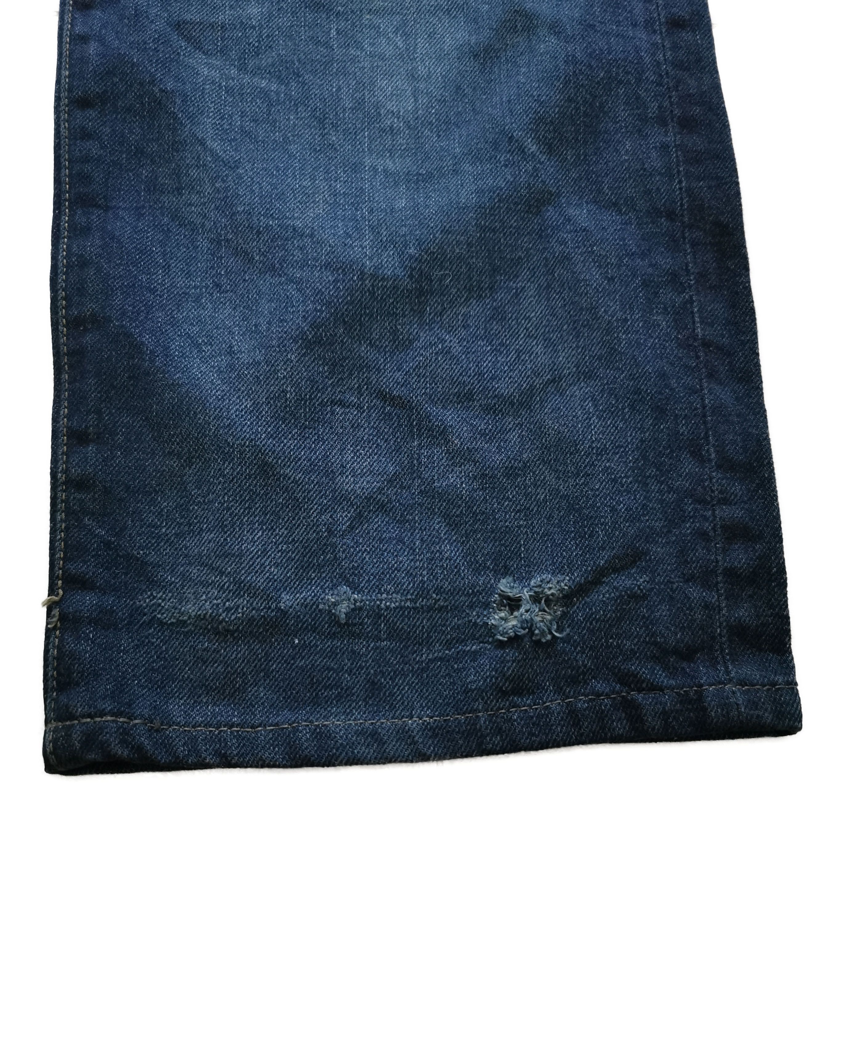 Evisu × Japanese Brand Vintage Evis Distressed Denim Re-dye Selvedge Jeans Size US 30 / EU 46 - 14 Thumbnail