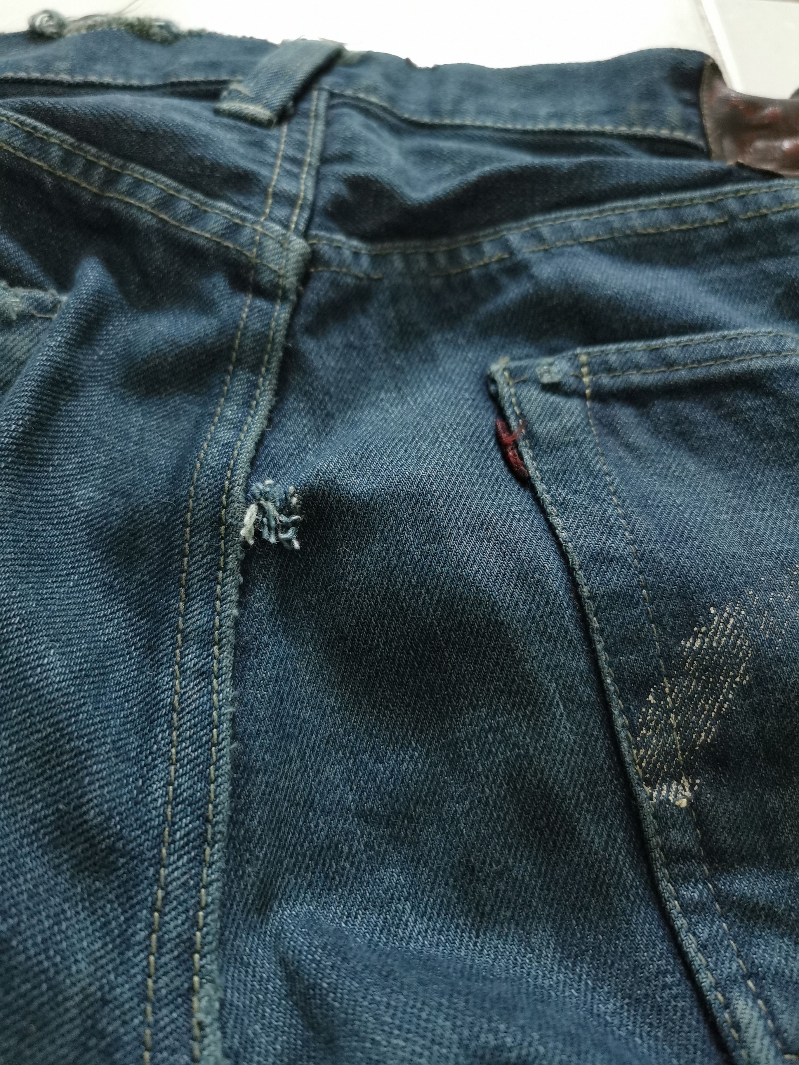 Evisu × Japanese Brand Vintage Evis Distressed Denim Re-dye Selvedge Jeans Size US 30 / EU 46 - 15 Thumbnail