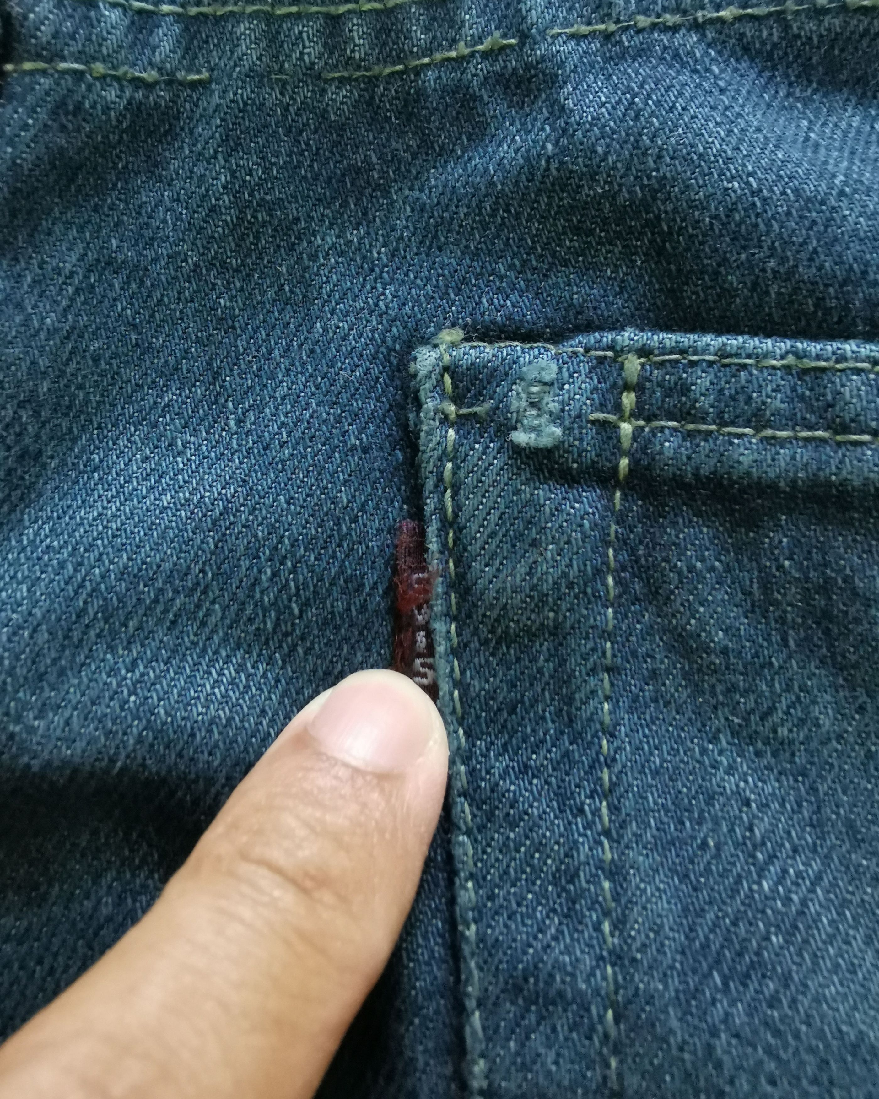 Evisu × Japanese Brand Vintage Evis Distressed Denim Re-dye Selvedge Jeans Size US 30 / EU 46 - 8 Thumbnail