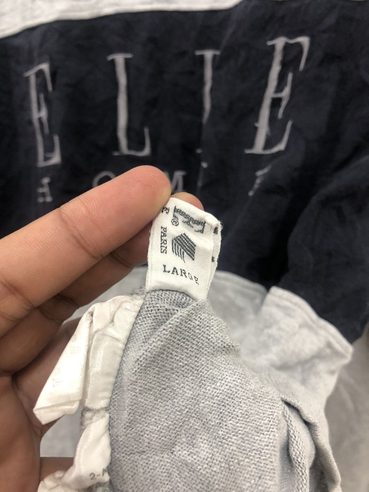 Japanese Brand Rare Vintage ELLE HOMME PARIS Spell Out Big Logo Polo Shirt Size US L / EU 52-54 / 3 - 4 Thumbnail