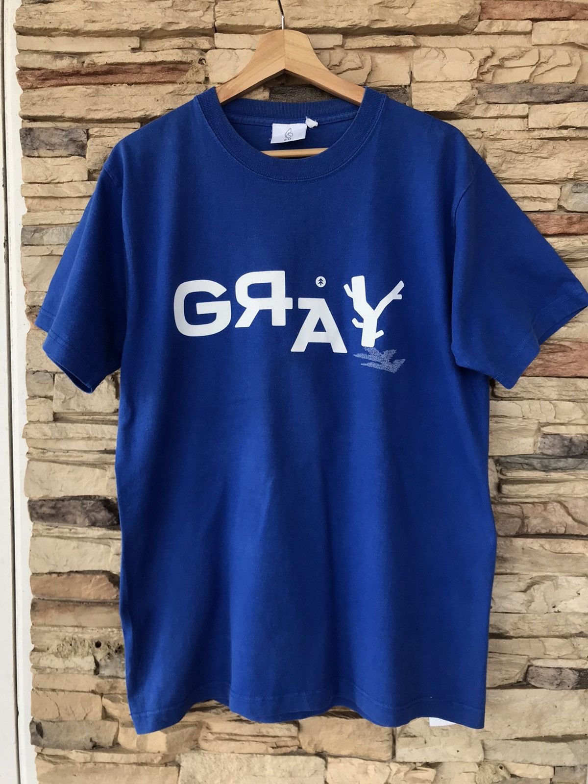 image of Very Vintage Gray Snowboards Tshirt in Blue, Men's (Size Large)