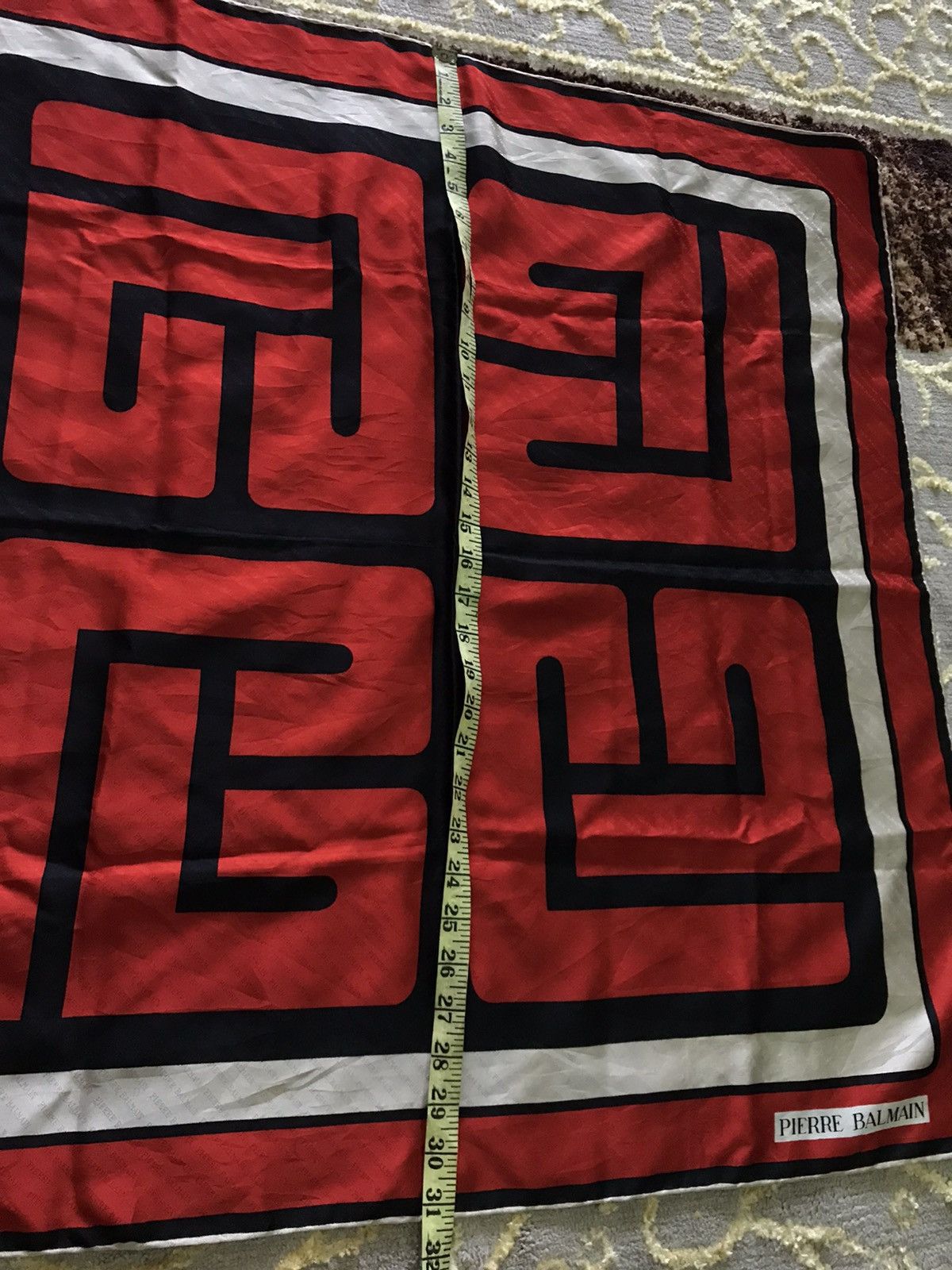 Pierre Balmain Pierre Balmain Monogram Silk Scarf Size ONE SIZE - 9 Thumbnail