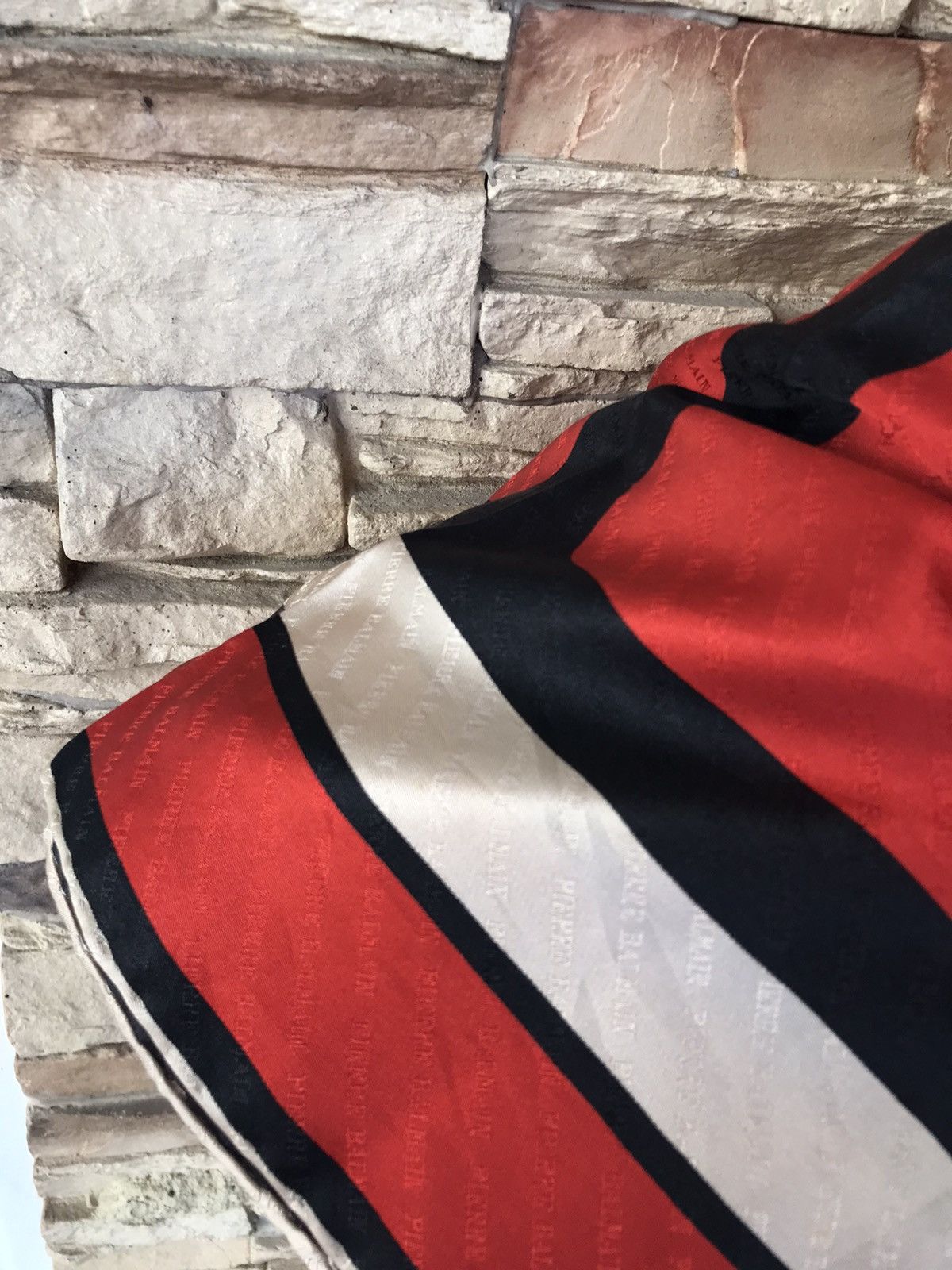 Pierre Balmain Pierre Balmain Monogram Silk Scarf Size ONE SIZE - 8 Thumbnail