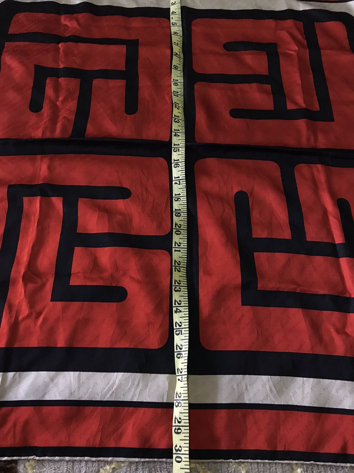 Pierre Balmain Pierre Balmain Monogram Silk Scarf Size ONE SIZE - 10 Thumbnail