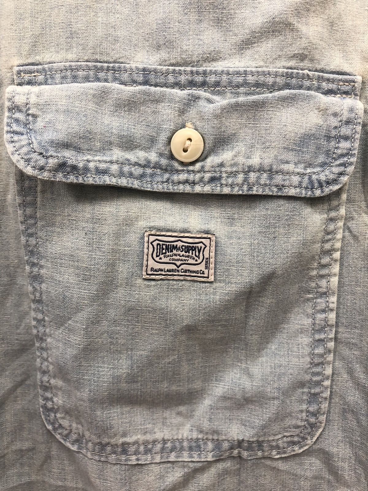 Denim & Supply Ralph Lauren Rare DENIM & SUPPLY RALPH LAUREN Distressed Button Up Shirt Size US M / EU 48-50 / 2 - 5 Thumbnail