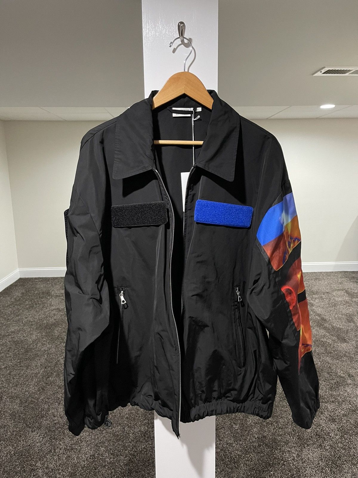 Dries Van Noten Dries Van Noten Black Len Lye Edition Velcro Patch Jacket Size US L / EU 52-54 / 3 - 4 Thumbnail
