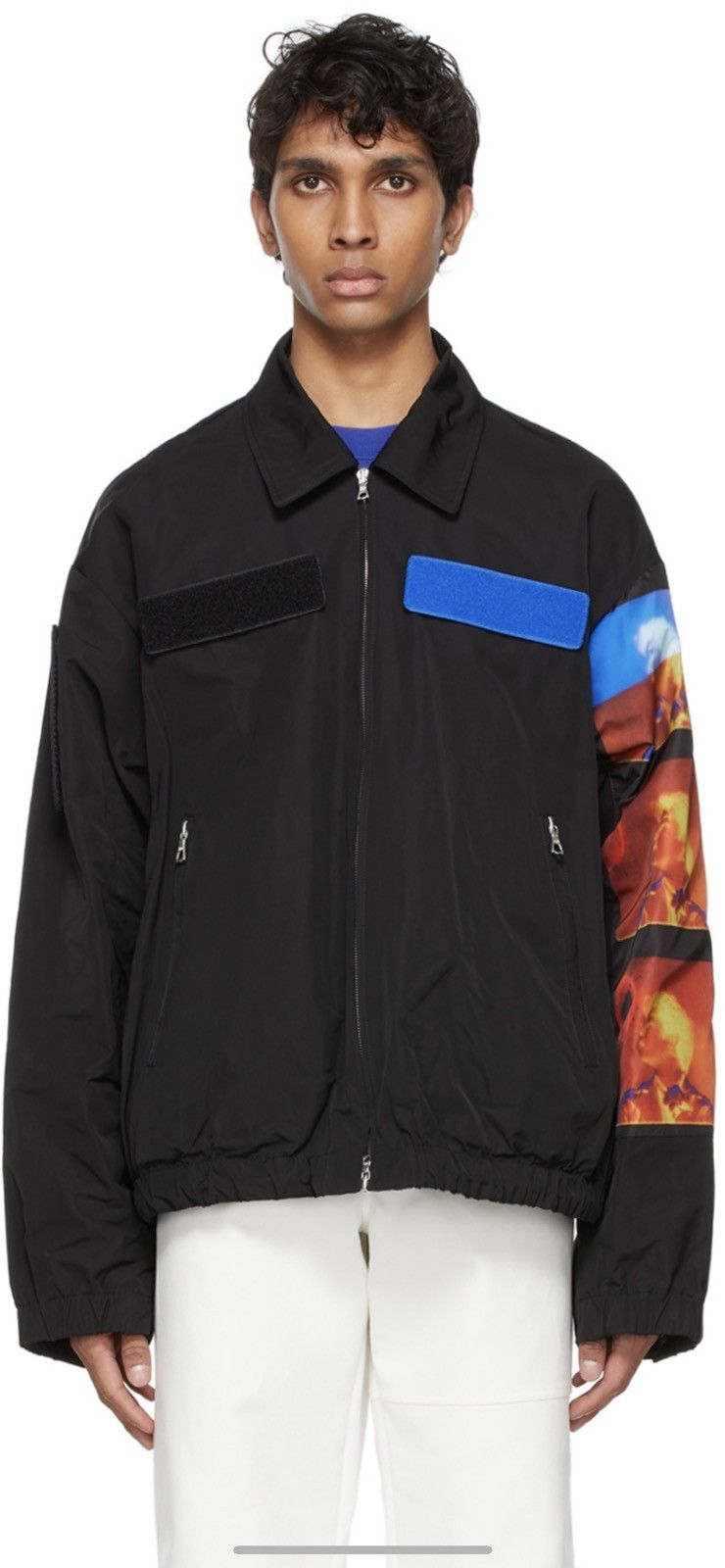 Dries Van Noten Dries Van Noten Black Len Lye Edition Velcro Patch Jacket Size US L / EU 52-54 / 3 - 18 Thumbnail