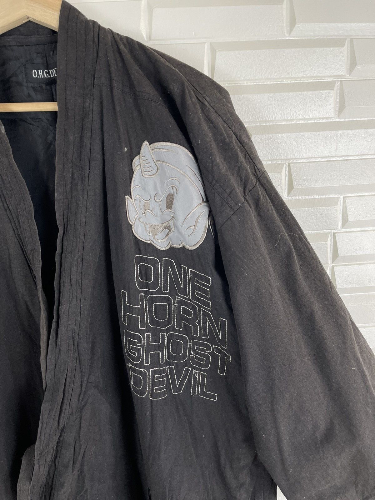 Designer × Devilock × Vintage Vintage One Horn Ghost Devil Kimono Hanten Size US L / EU 52-54 / 3 - 4 Thumbnail