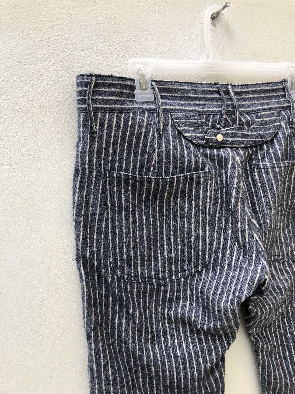 Vintage TMT Classic Japan Cinch Back Striped Trouser Pant Size US 32 / EU 48 - 8 Thumbnail