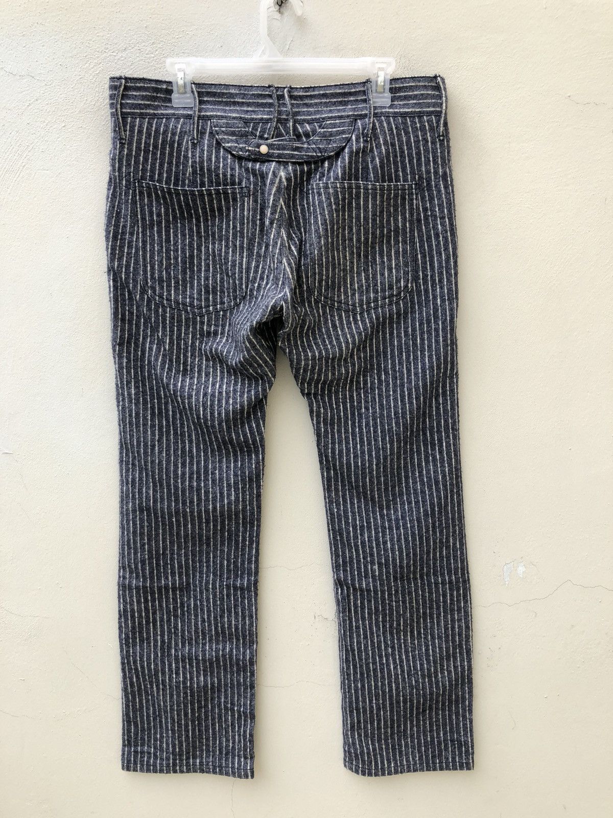 Vintage TMT Classic Japan Cinch Back Striped Trouser Pant Size US 32 / EU 48 - 6 Thumbnail