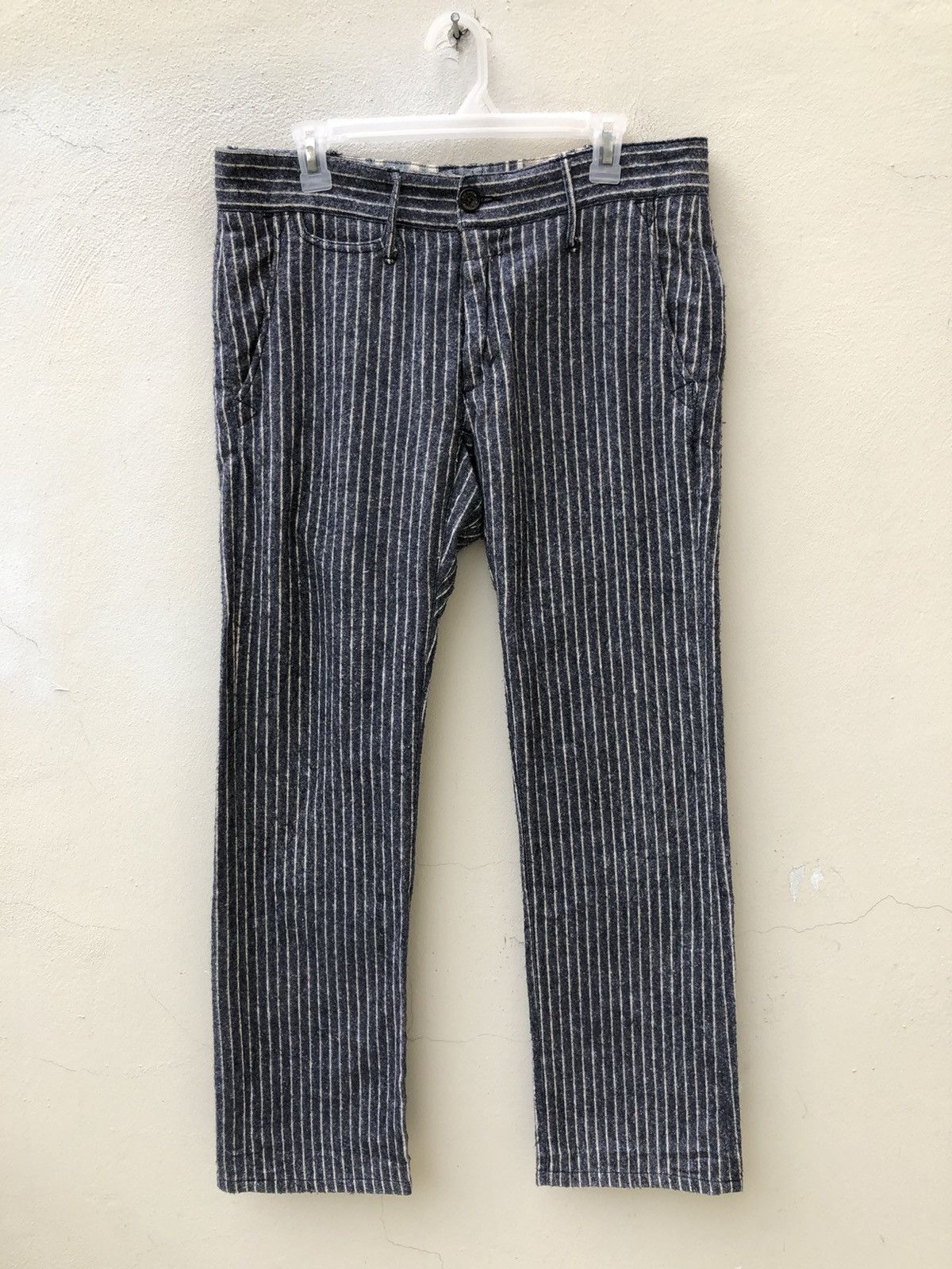 Vintage TMT Classic Japan Cinch Back Striped Trouser Pant Size US 32 / EU 48 - 15 Thumbnail