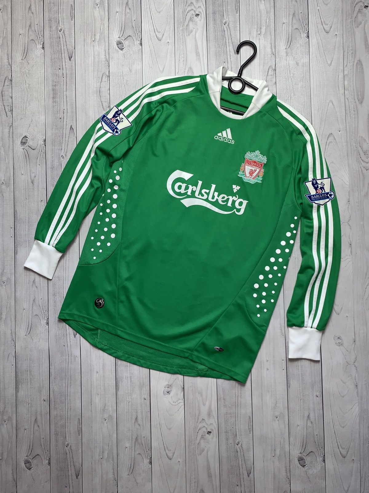 Image of Liverpool Goalkeeper Reina 25 Adidas S in Green, Men's (Size Small)