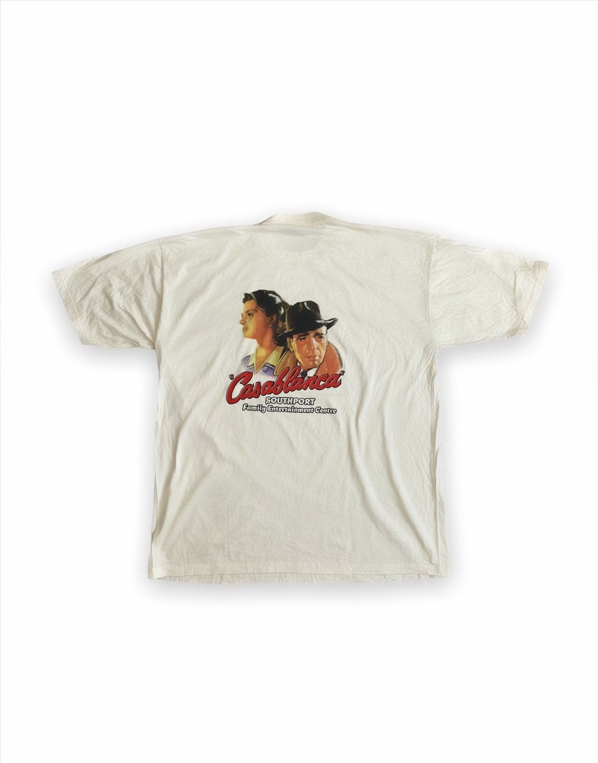 Vintage 90s JTS CASABLANCA HUMPHREY BOGART CULT MOVIE FILM TEE Size US XL / EU 56 / 4 - 1 Thumbnail