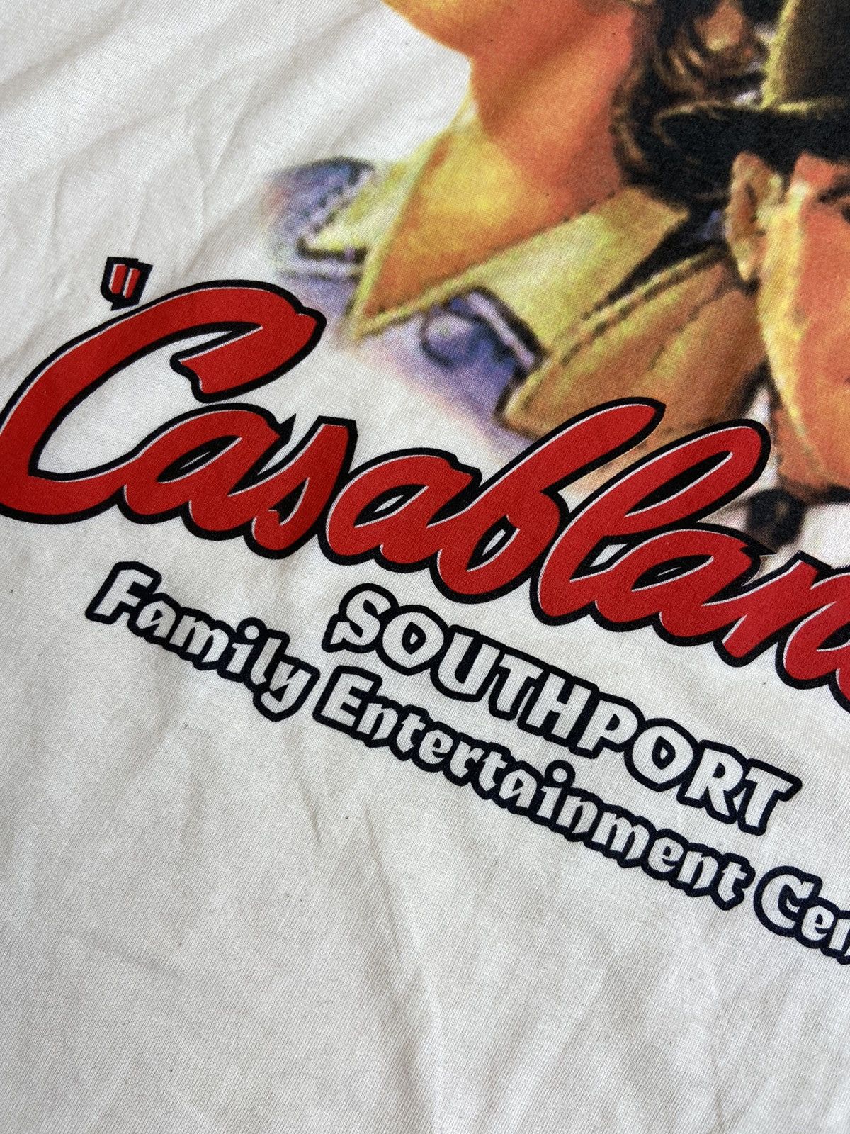 Vintage 90s JTS CASABLANCA HUMPHREY BOGART CULT MOVIE FILM TEE Size US XL / EU 56 / 4 - 3 Thumbnail