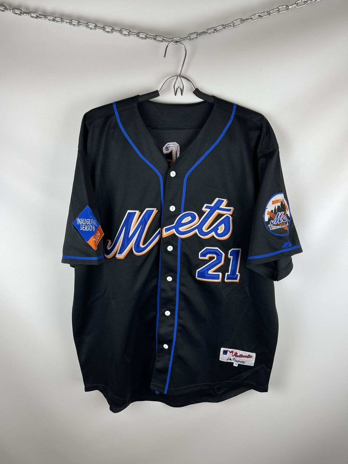 Majestic Mets Delgado Baseball Jersey MLB, Men's Fashion