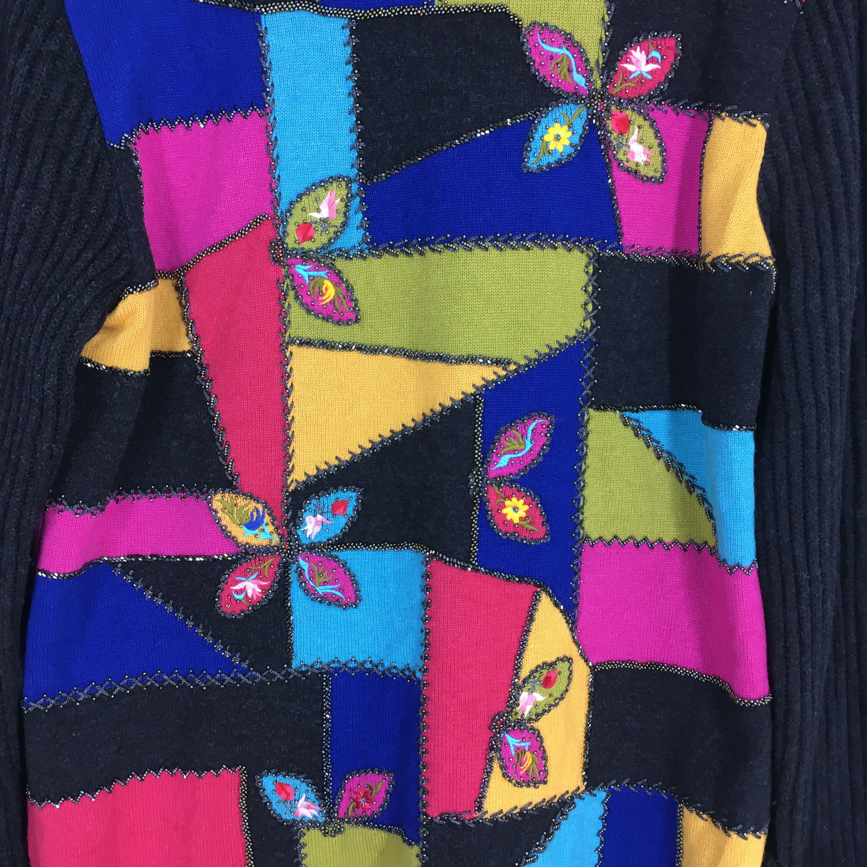 Vintage Escada Italy Wool Cardigan Women Long Jacket Medium