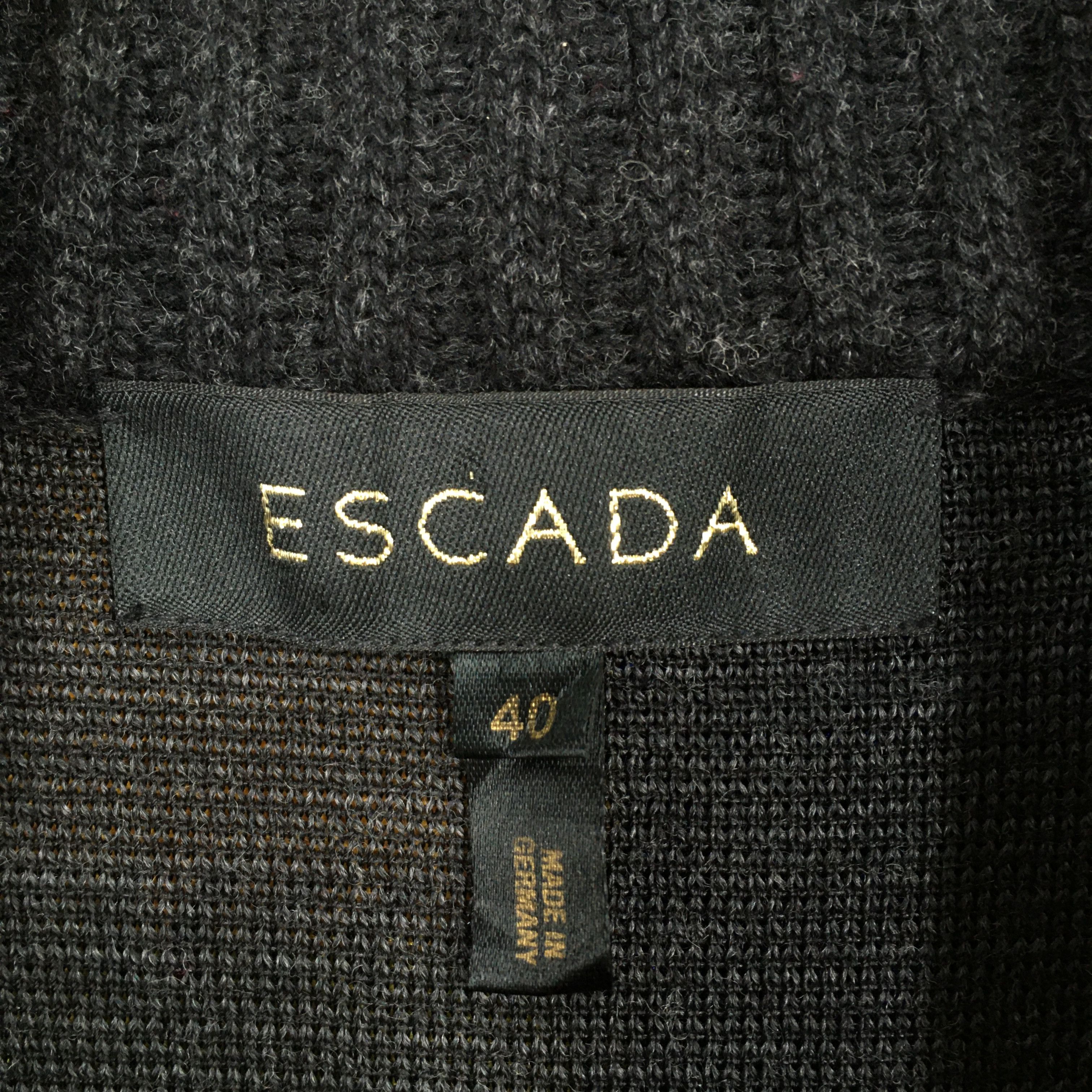Vintage Escada Italy Wool Cardigan Women Long Jacket Medium