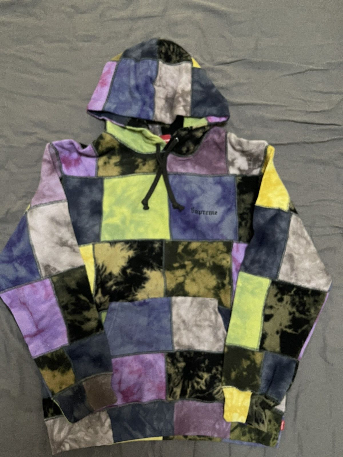 Supreme Supreme ss19 patchwork tie dye hoodie hooded sweatershirt | Grailed