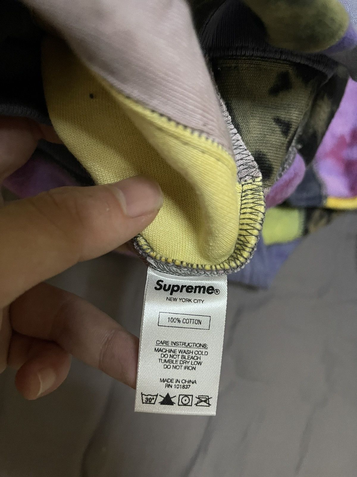 Supreme Supreme ss19 patchwork tie dye hoodie hooded sweatshirt Size US M / EU 48-50 / 2 - 5 Thumbnail