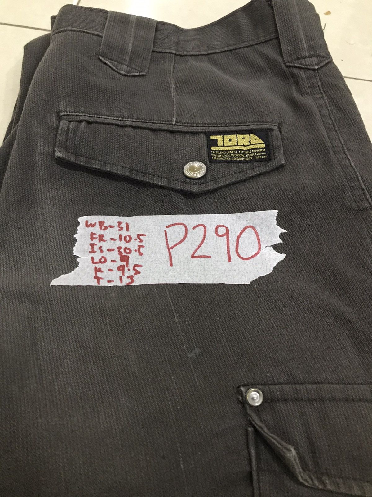Japanese Brand Vtg Ripped Tora Tactical Multipocket Cargo Pant Size US 31 - 22 Thumbnail